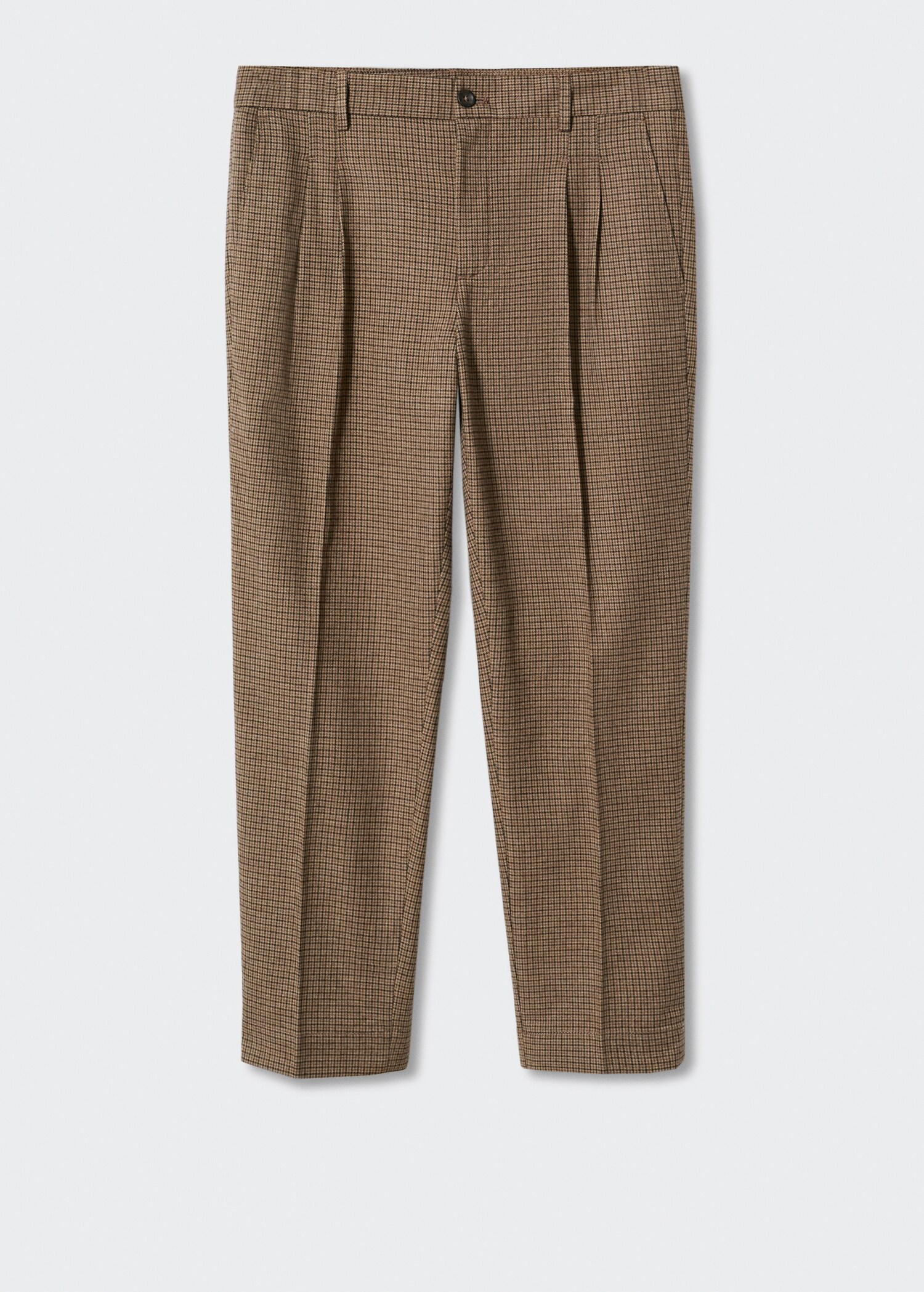 Regular fit structure cotton trousers - Article without model