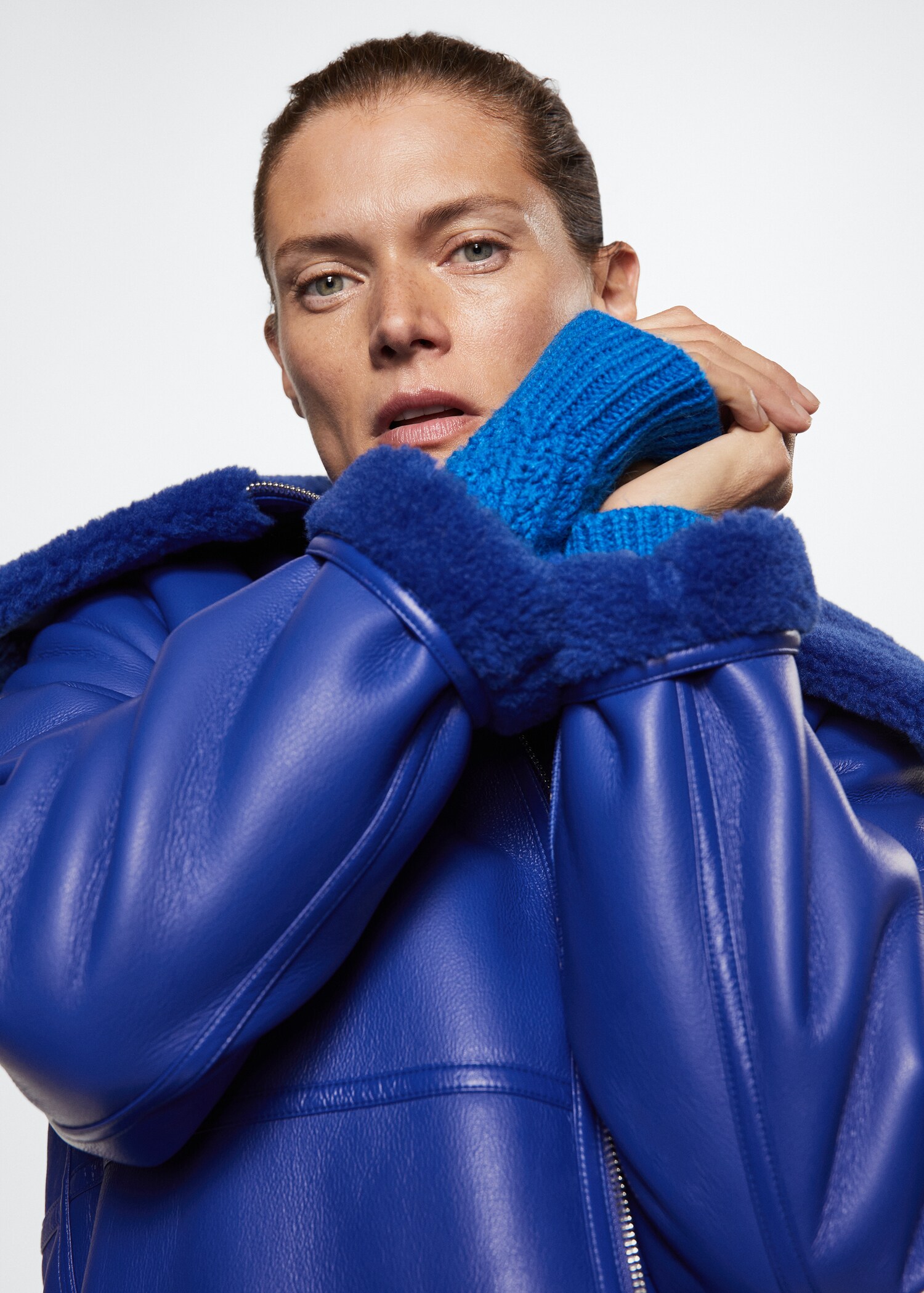 Faux shearling-lined coat - Details of the article 4
