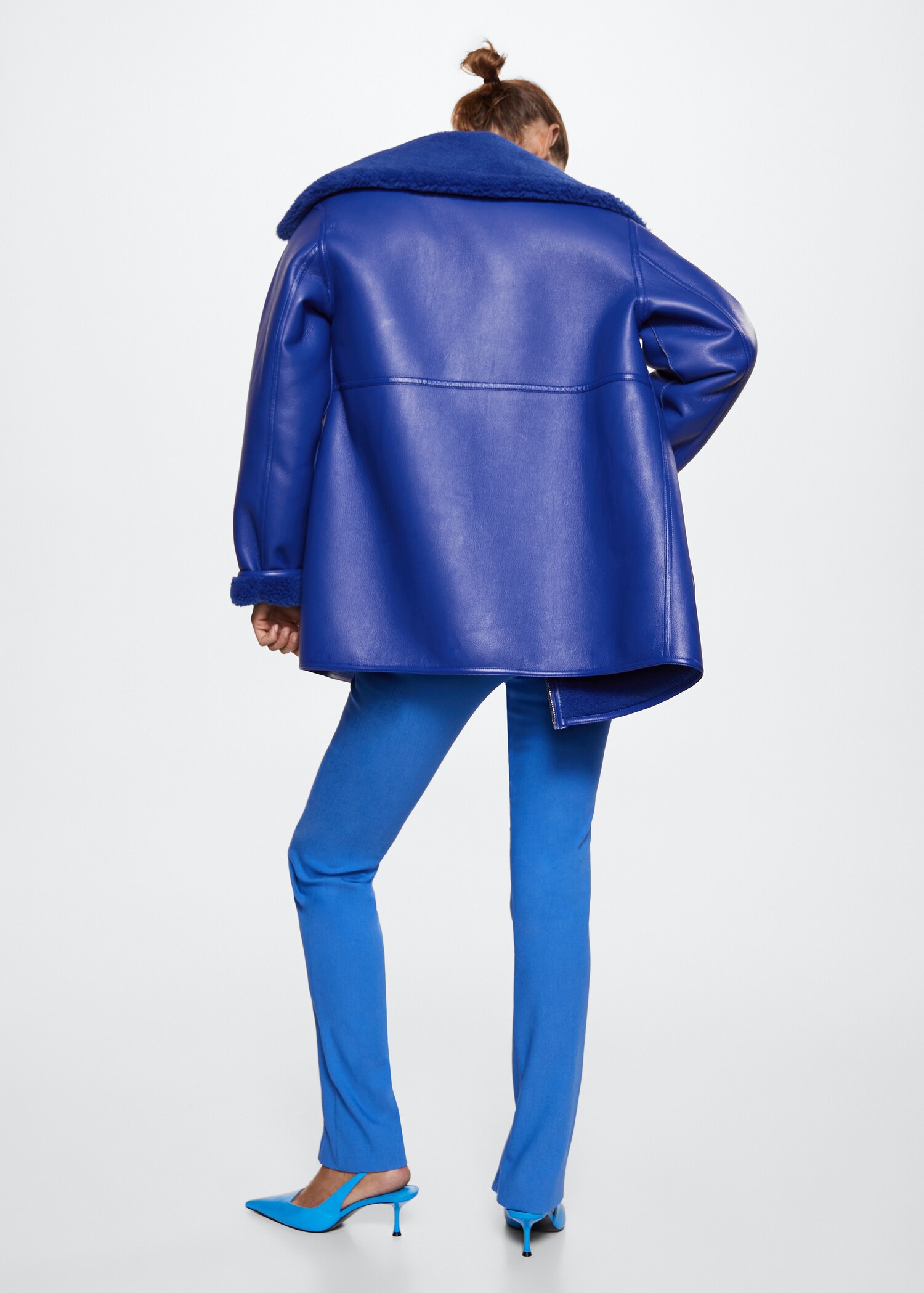 Faux shearling-lined coat - Reverse of the article
