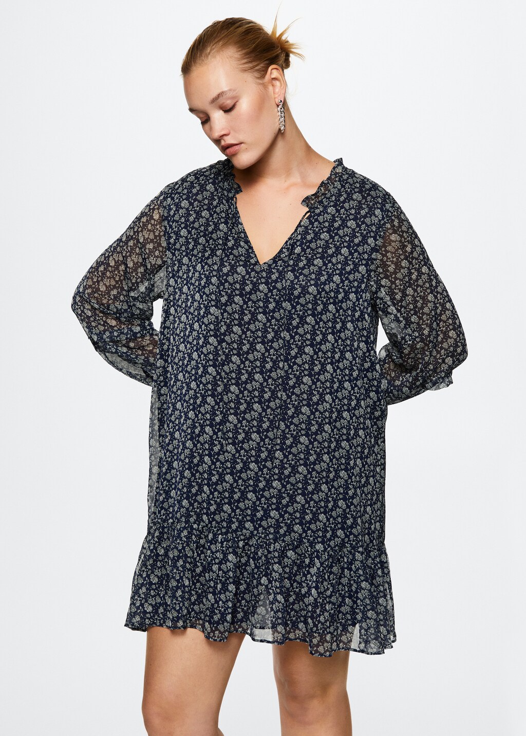 Robe gaze fleurs mango hotsell