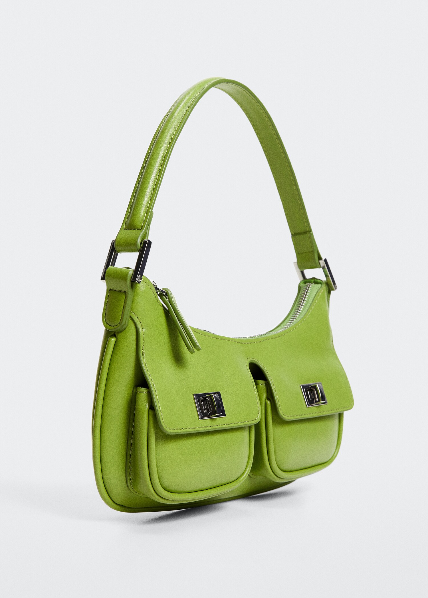 Shoulder bag with pockets - Medium plane