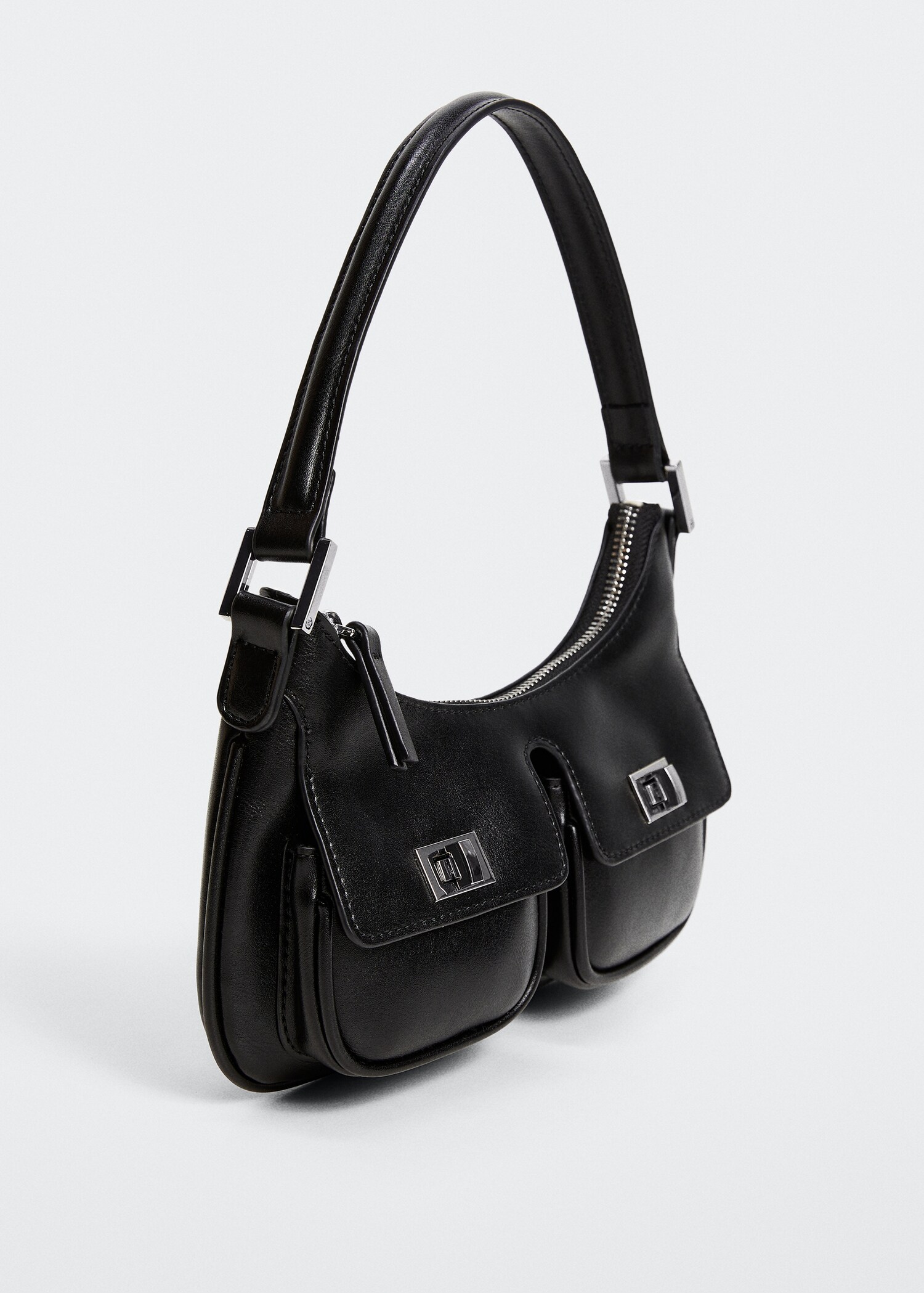 Shoulder bag with pockets - Medium plane