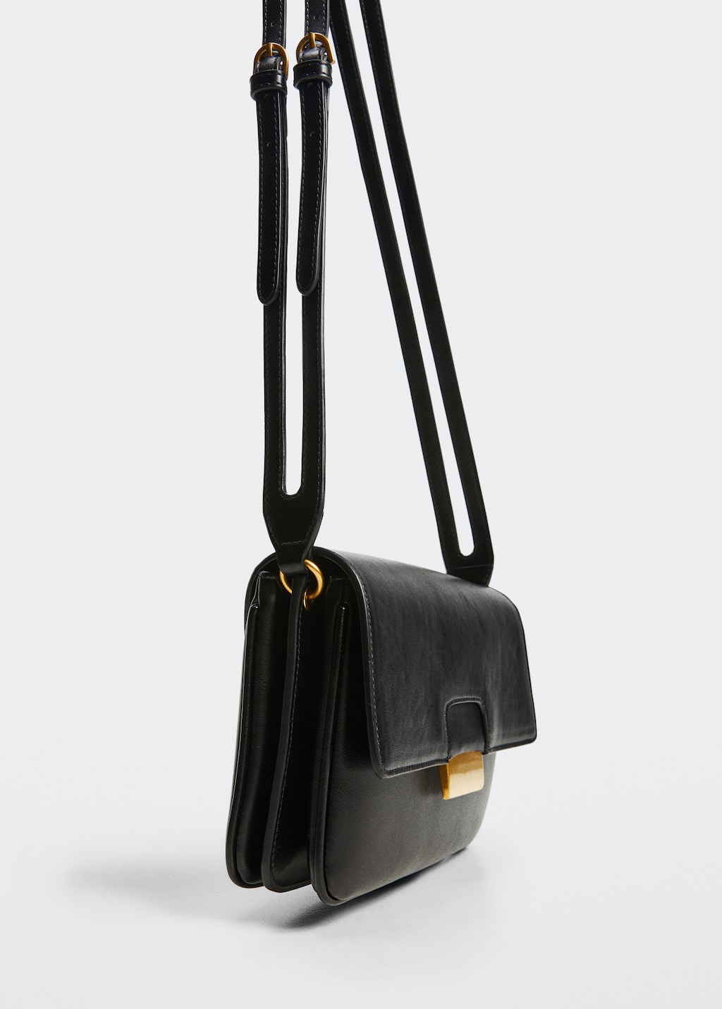 Metal detail front flap bag best sale