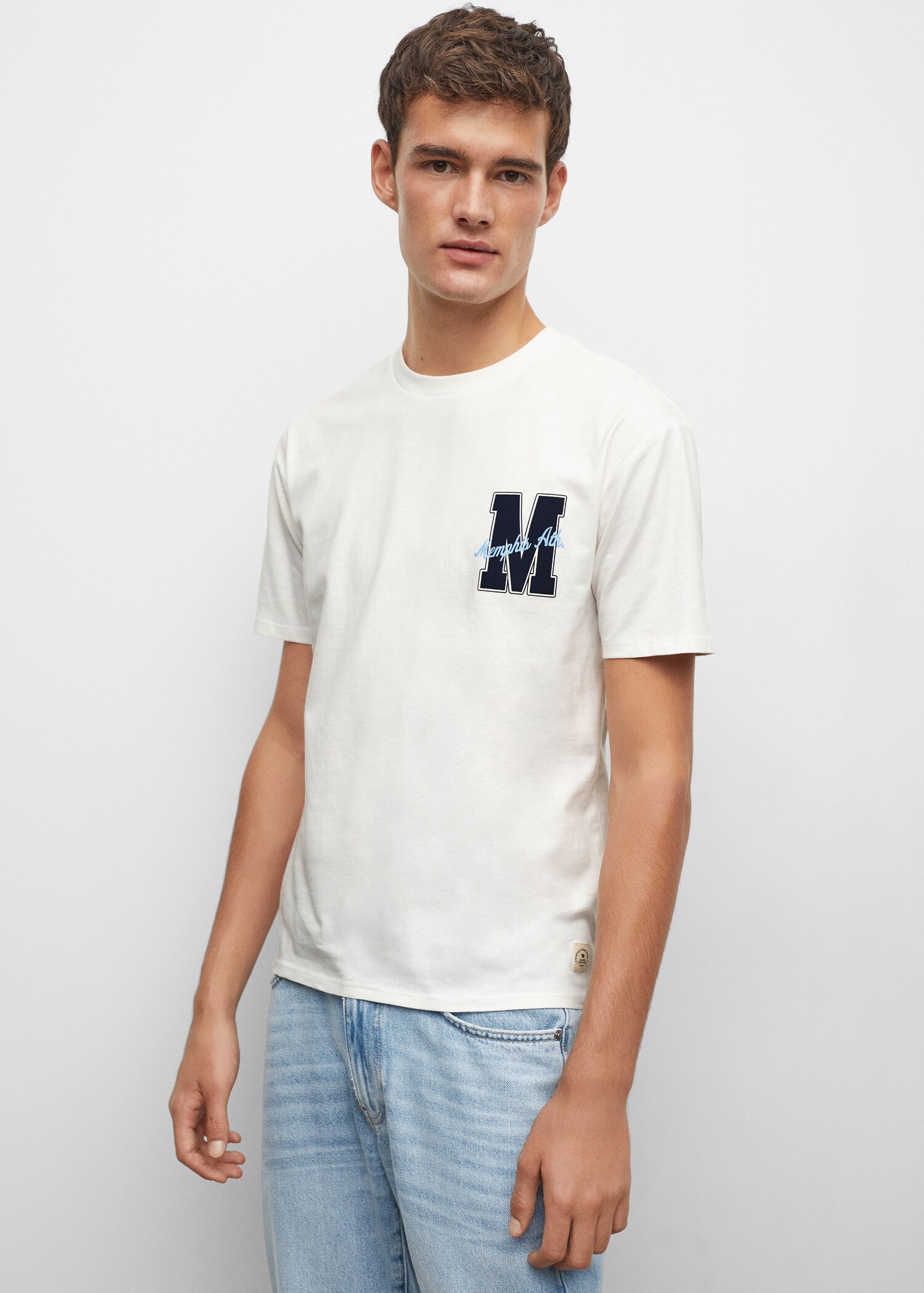 T-Shirt mit Schriftzug - Mittlere Ansicht
