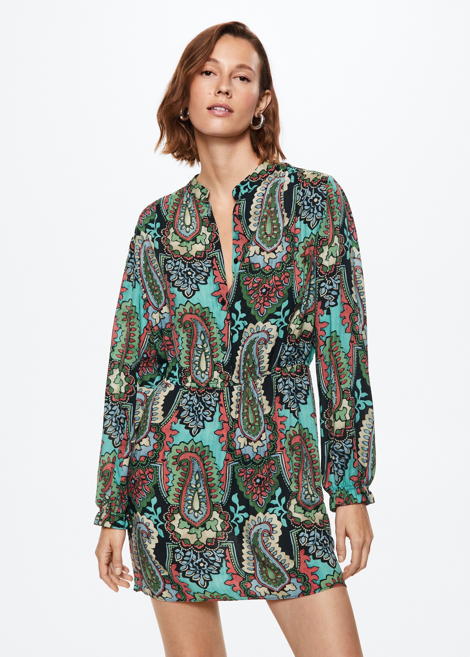 Jurk met paisleyprint - Middenvlak
