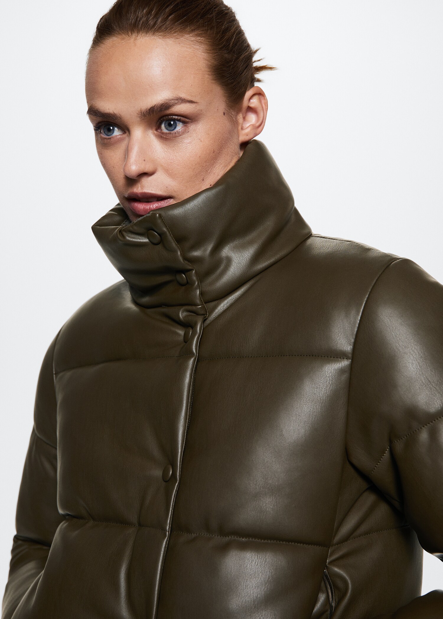 Anorak acolchado efecto piel - Detalle del artículo 1