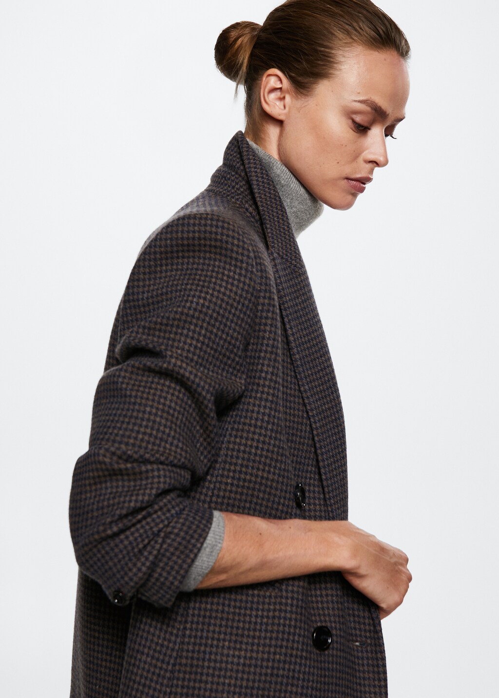 Houndstooth wool-blend coat - Women | MANGO Kosovo Houndstooth wool-blend coat - Women | MANGO Kosovo