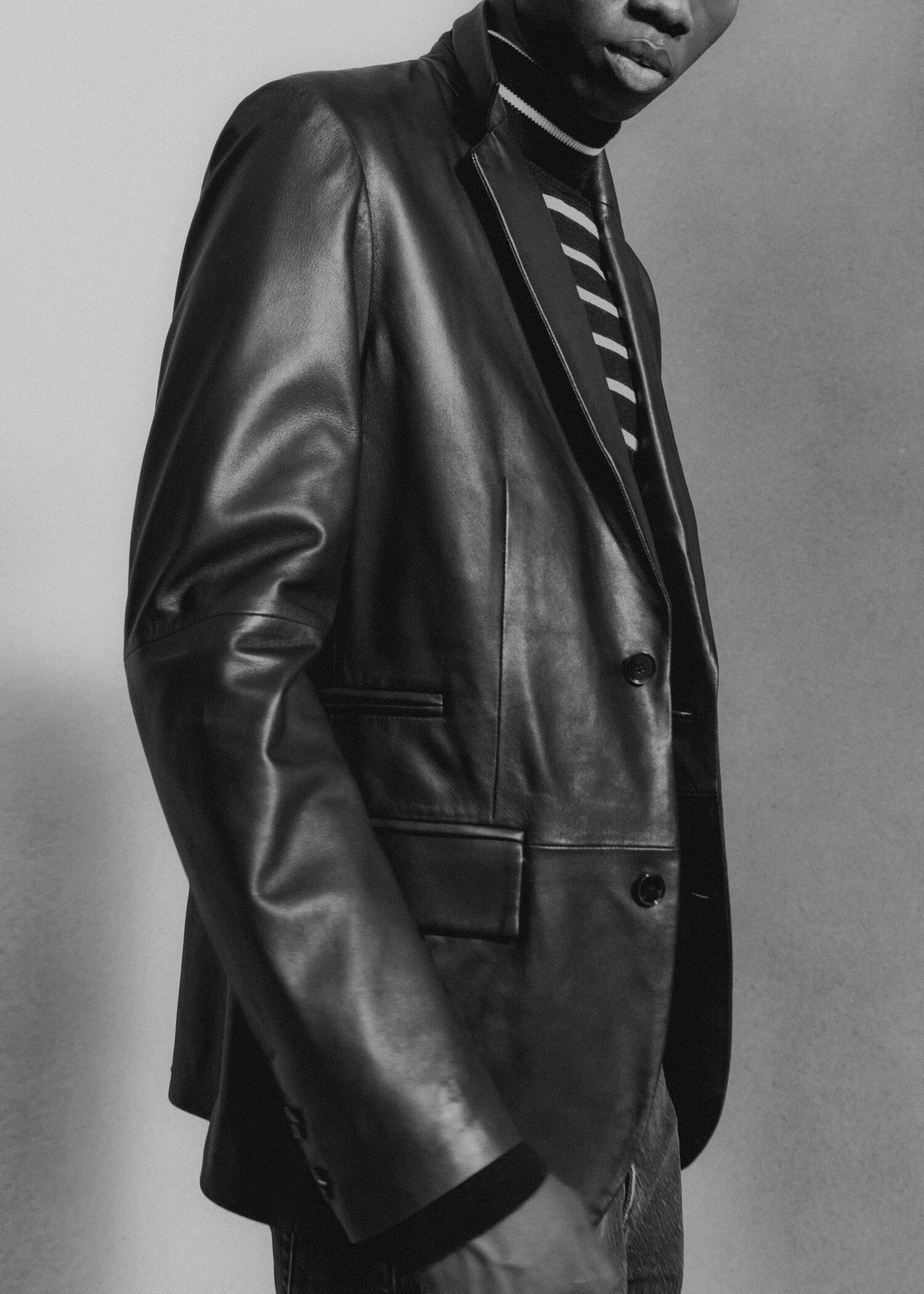 100% leather blazer - Details of the article 6