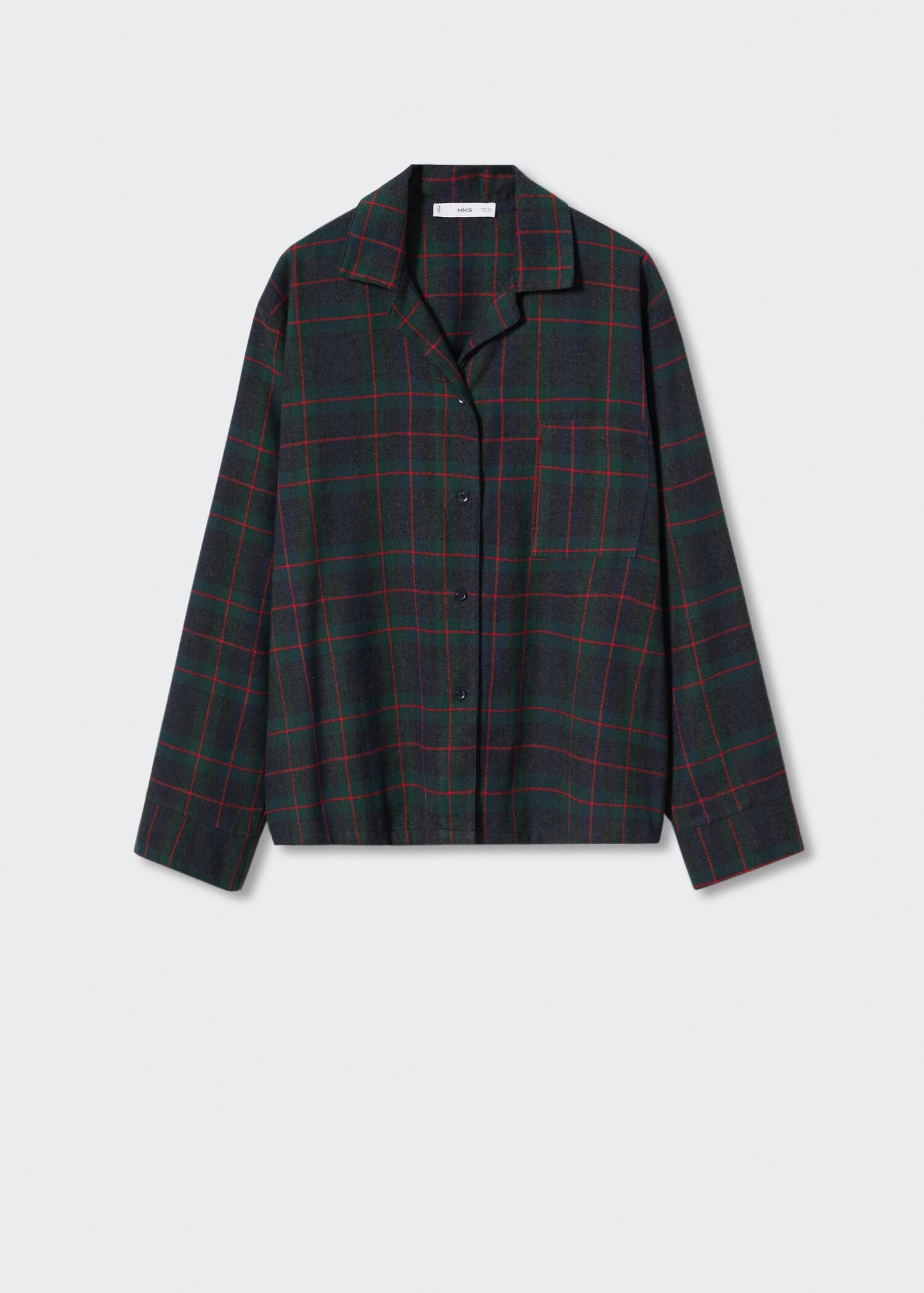 Check flannel pyjama shirt - Article without model