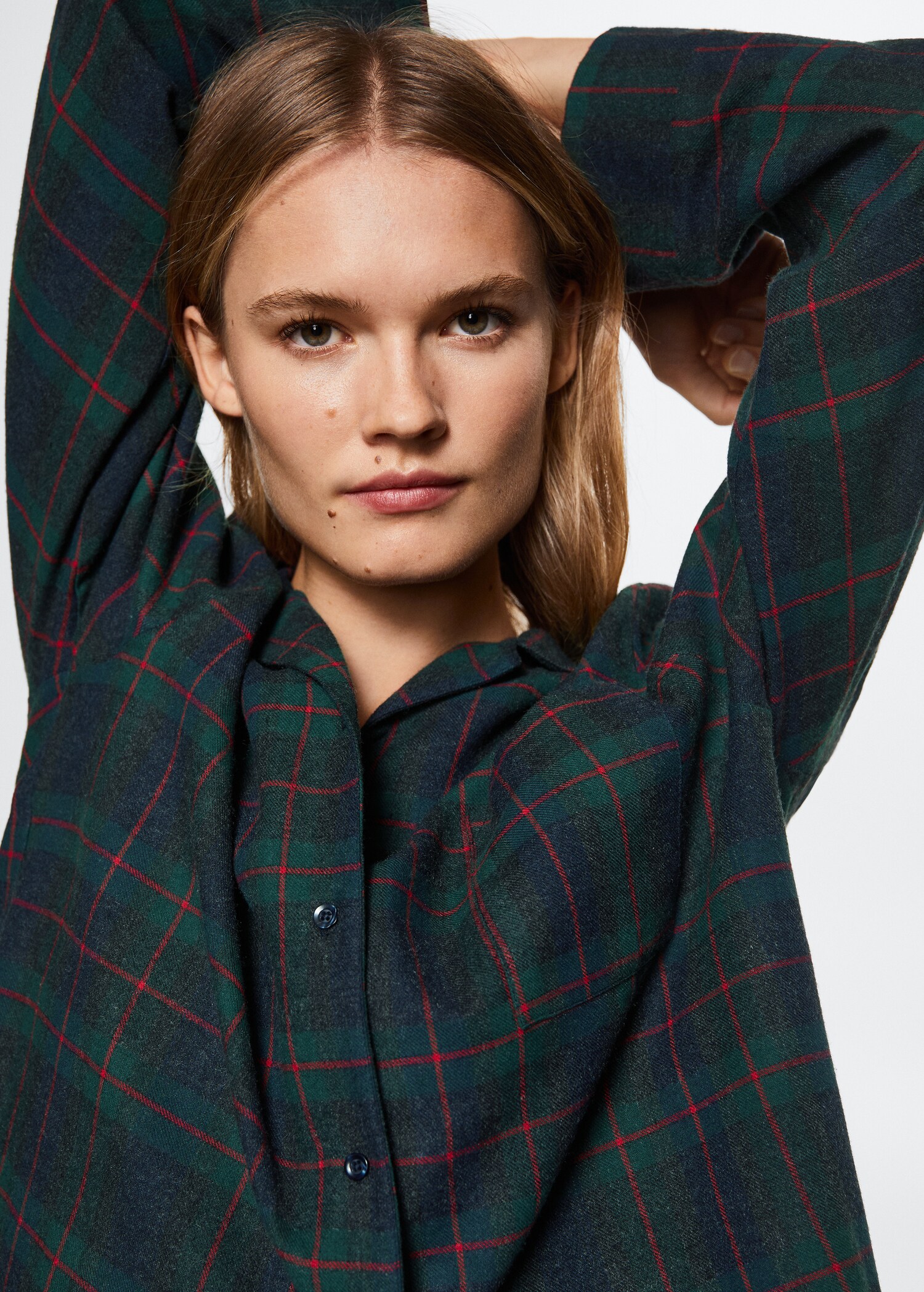 Check flannel pyjama shirt - Details of the article 1