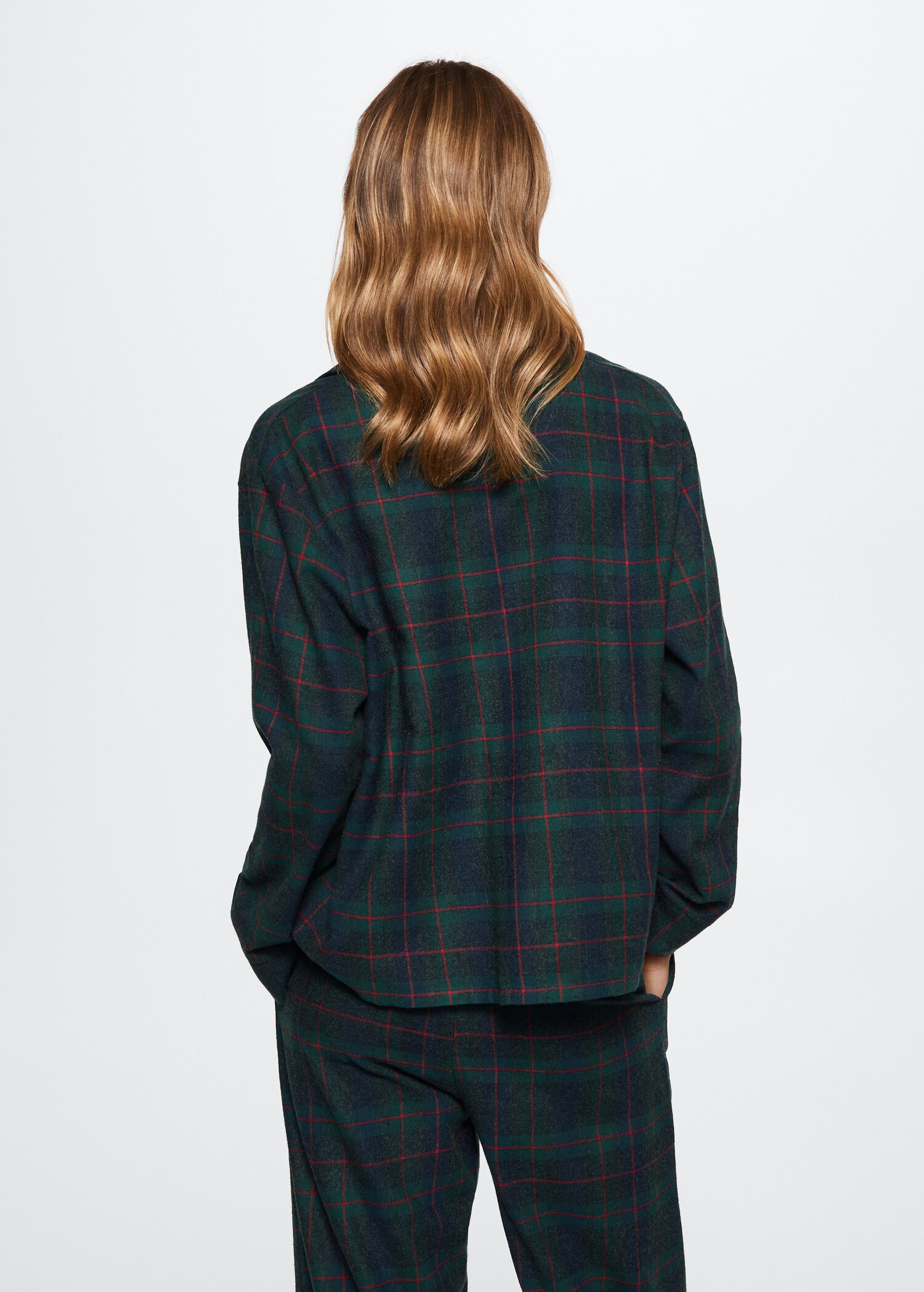 Check flannel pyjama shirt - Reverse of the article