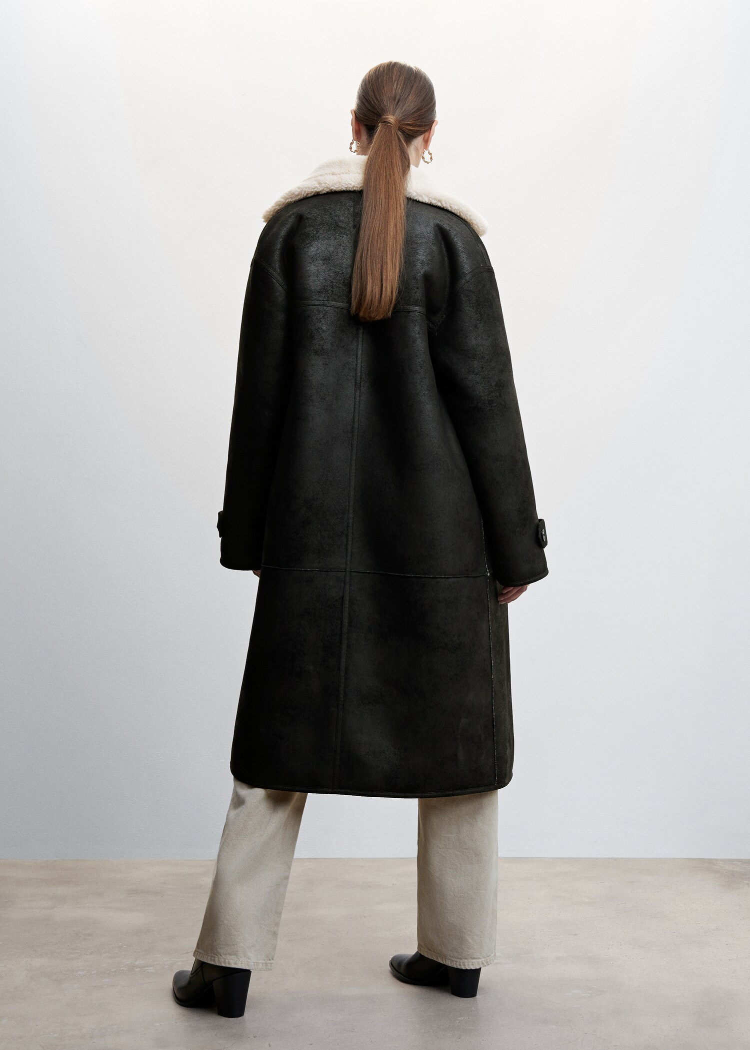 Παλτό oversize διπλής όψης - Πίσω όψη προϊόντος