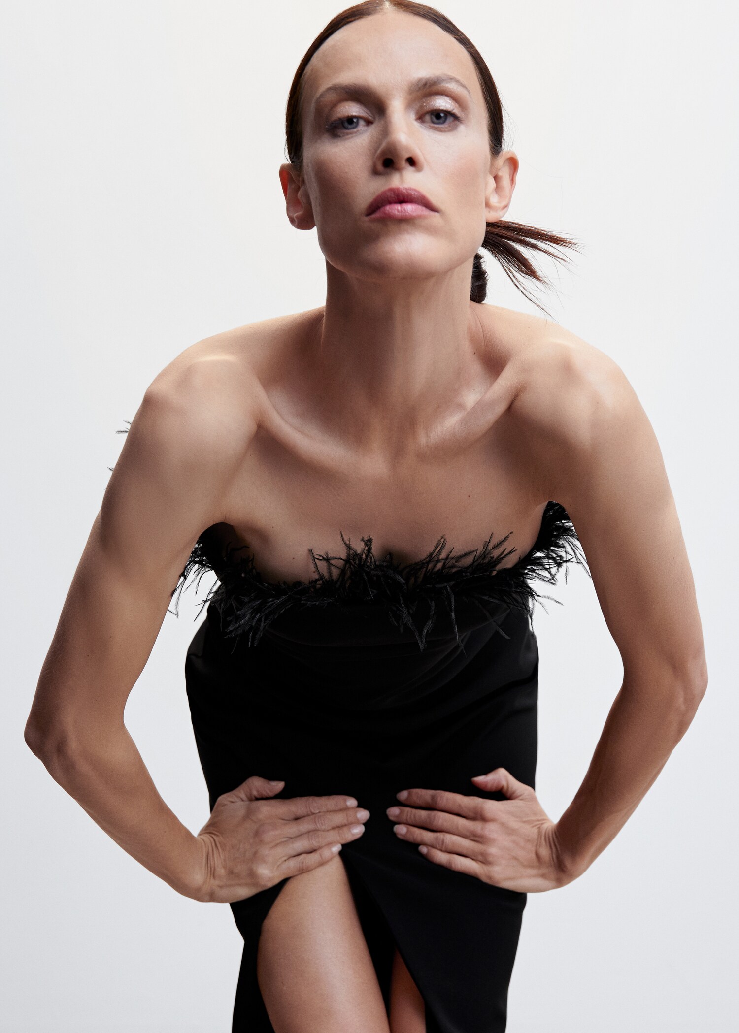 Feather-detail dress - Details of the article 2