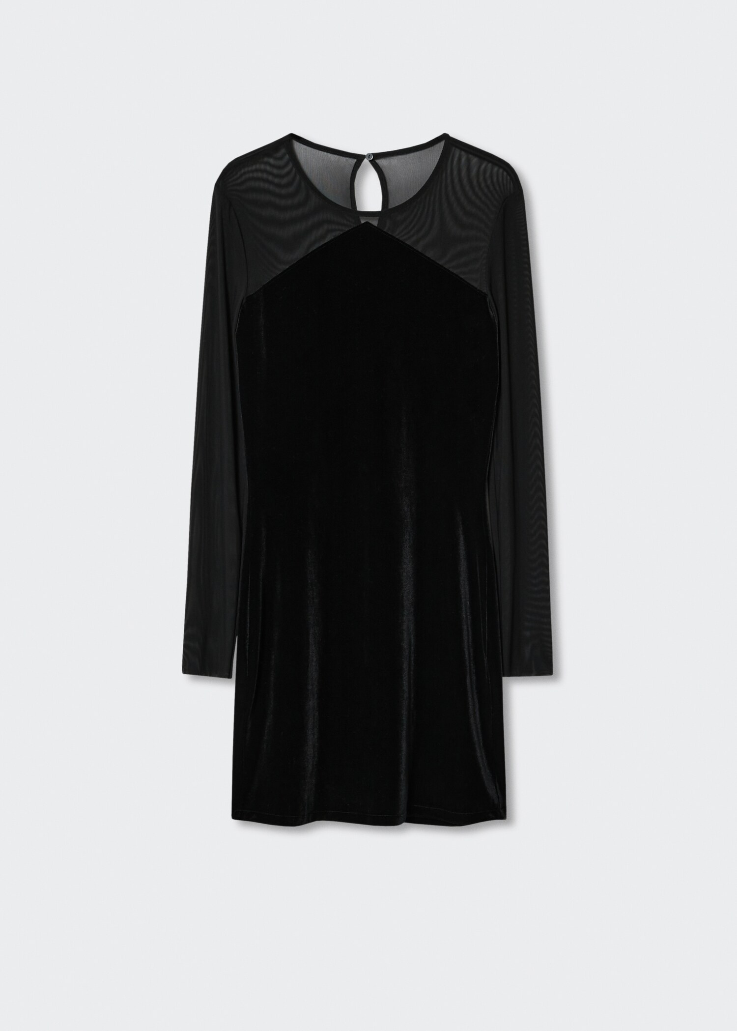Combined velvet dress - Article without model