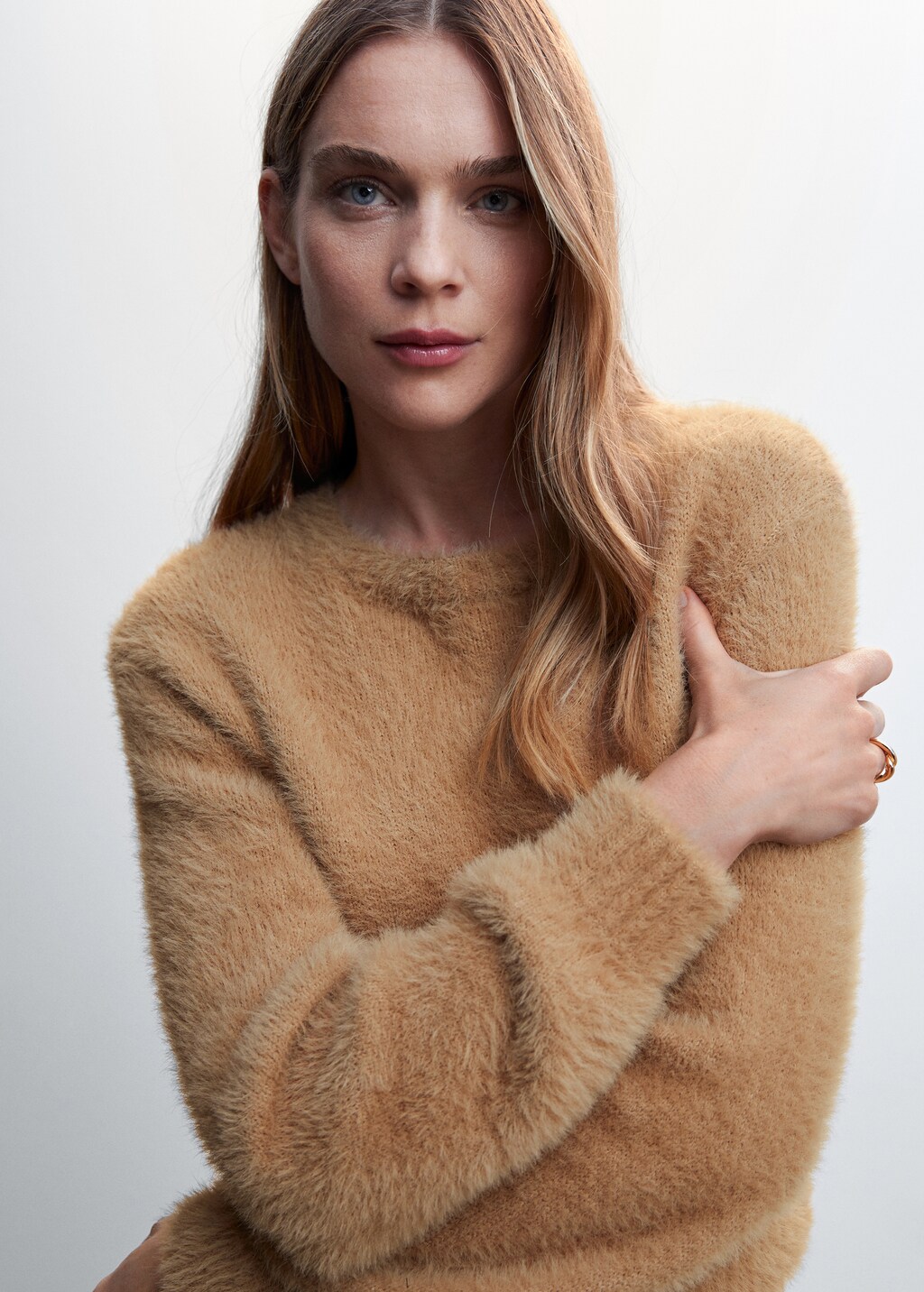 Faux fur knit sweater - Women | MANGO Kosovo Faux fur knit sweater - Women | MANGO Kosovo