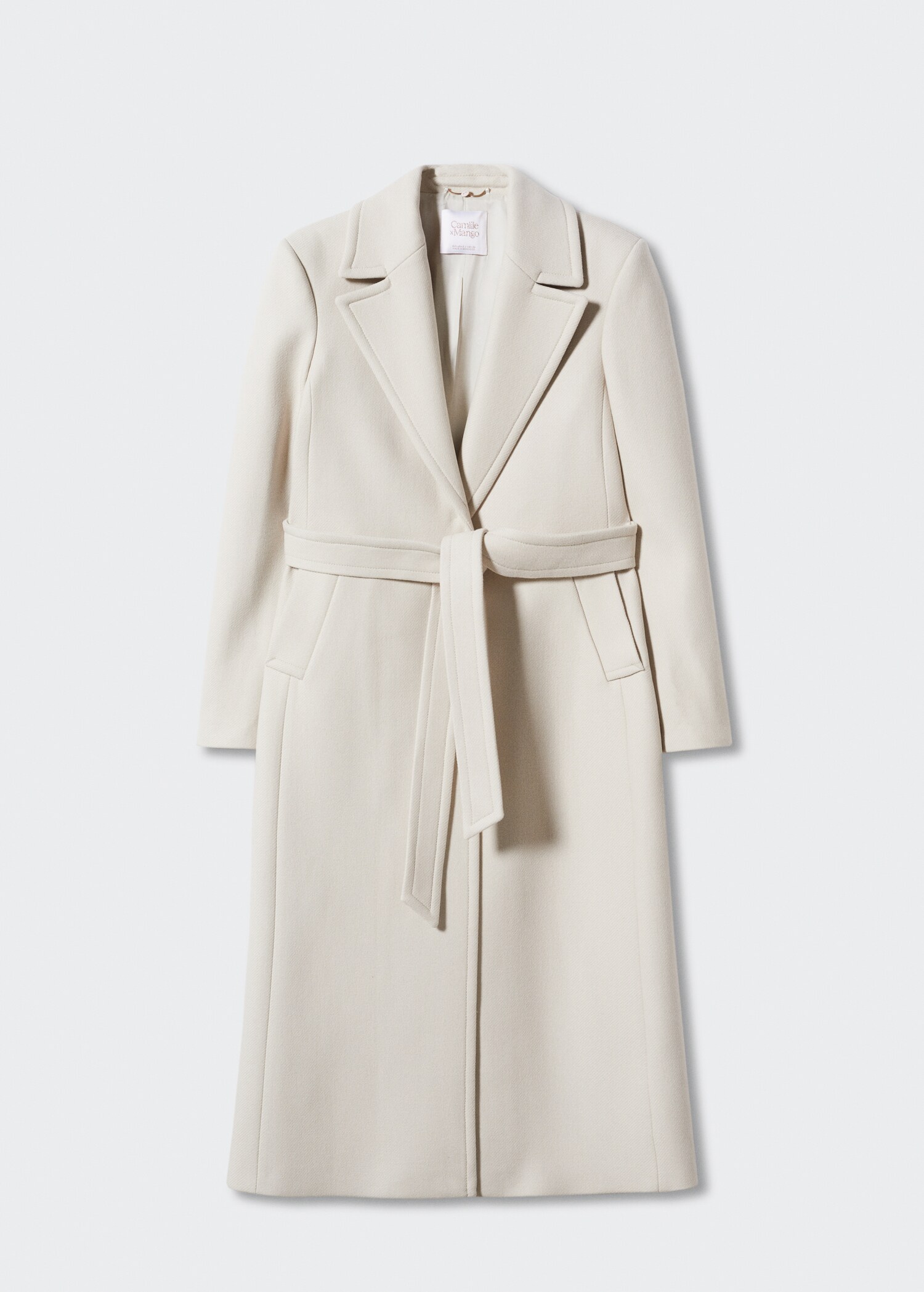 Wool coat with detachable fur-effect details - Details of the article 9