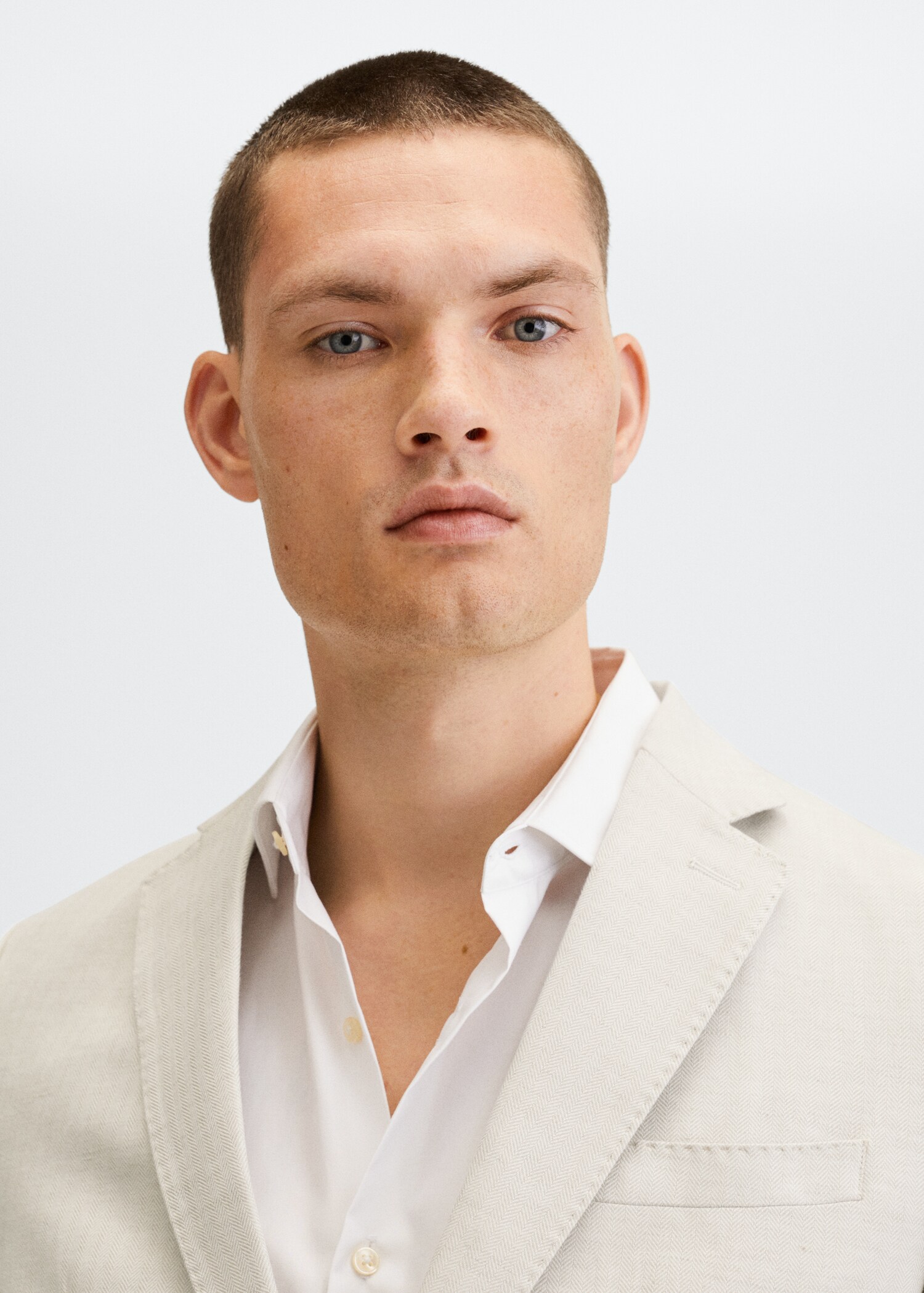 Slim fit linen suit blazer - Details of the article 1
