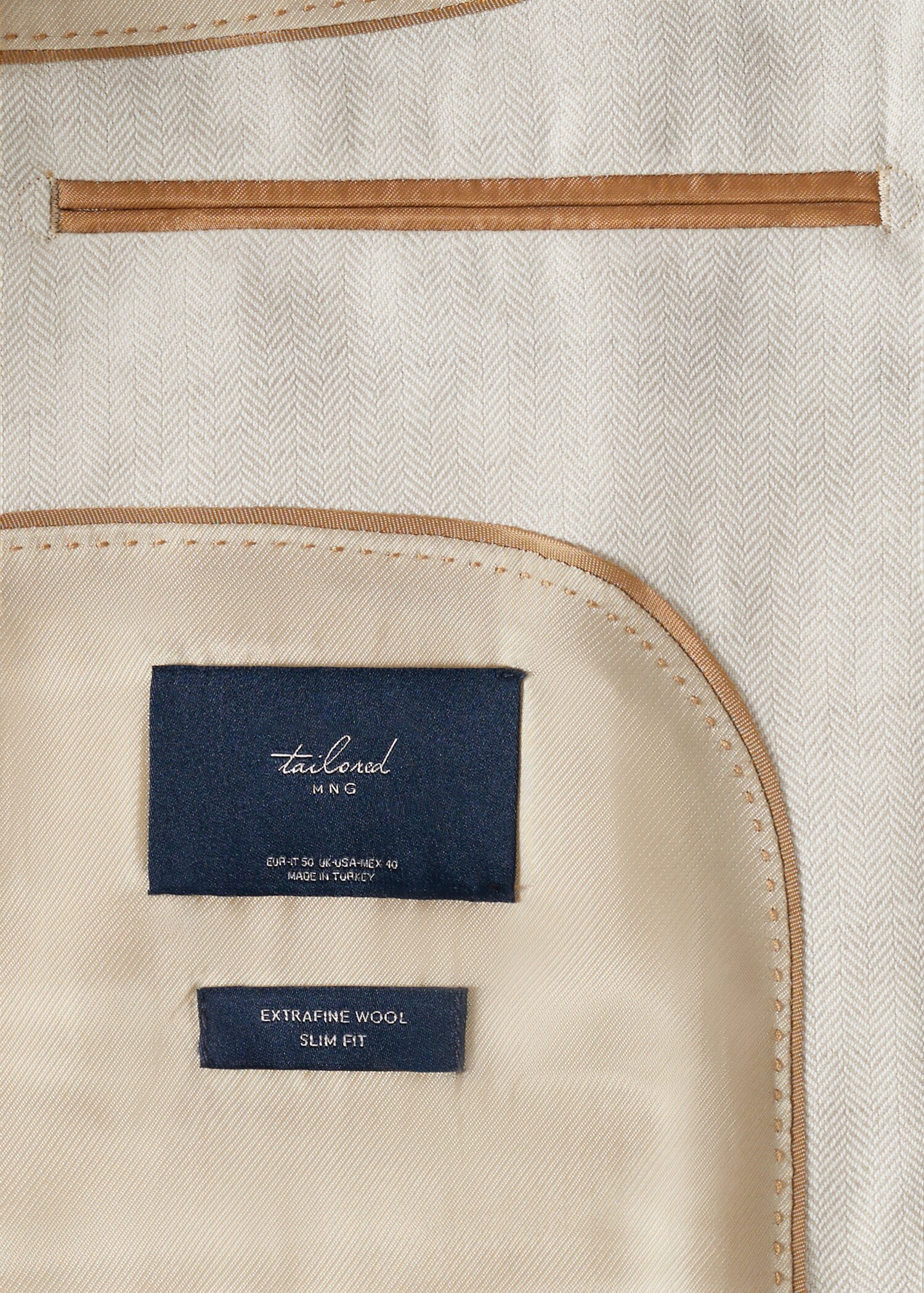 Slim fit linen suit blazer - Details of the article 8