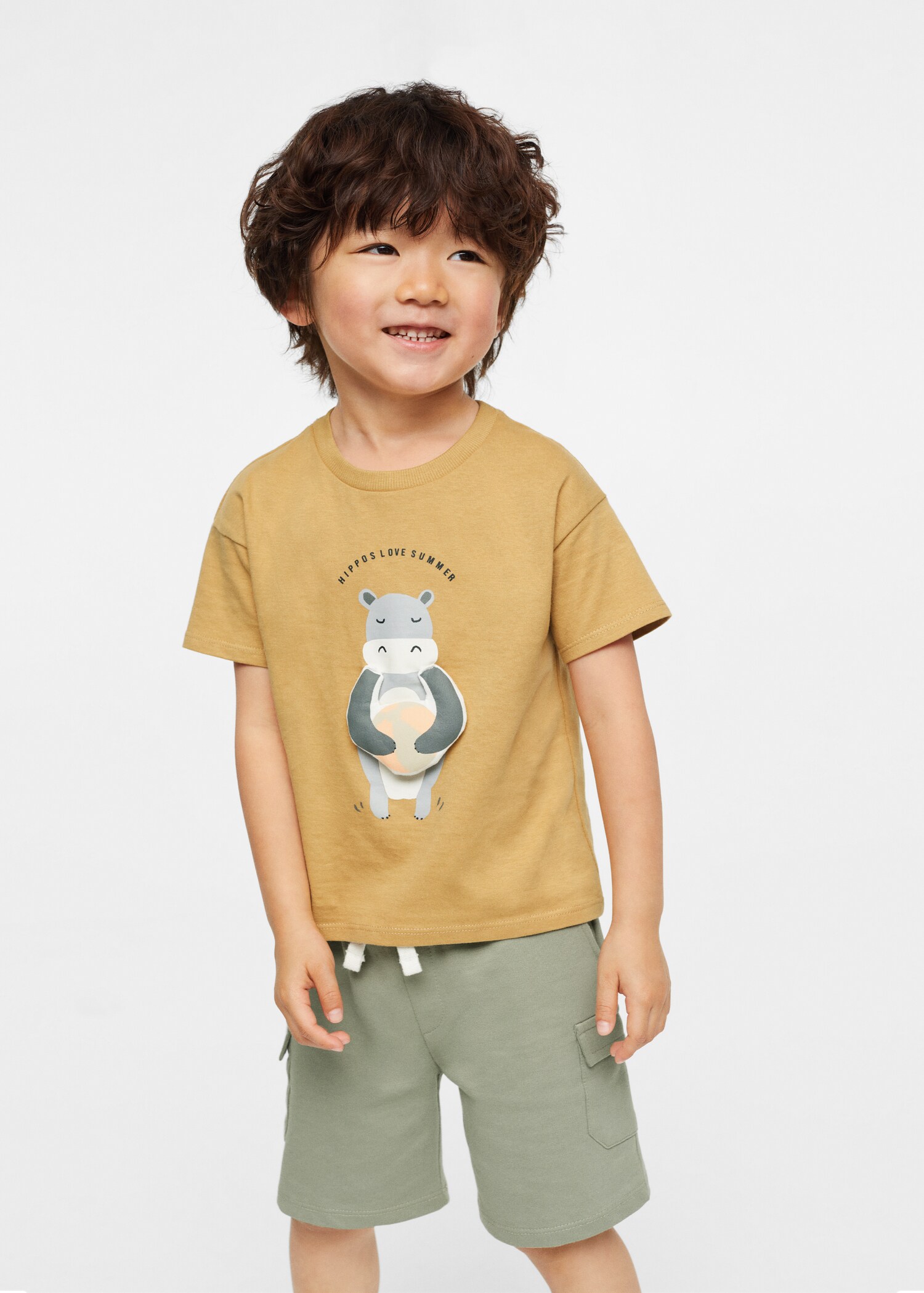Embossed details printed t-shirt - Details of the article 1