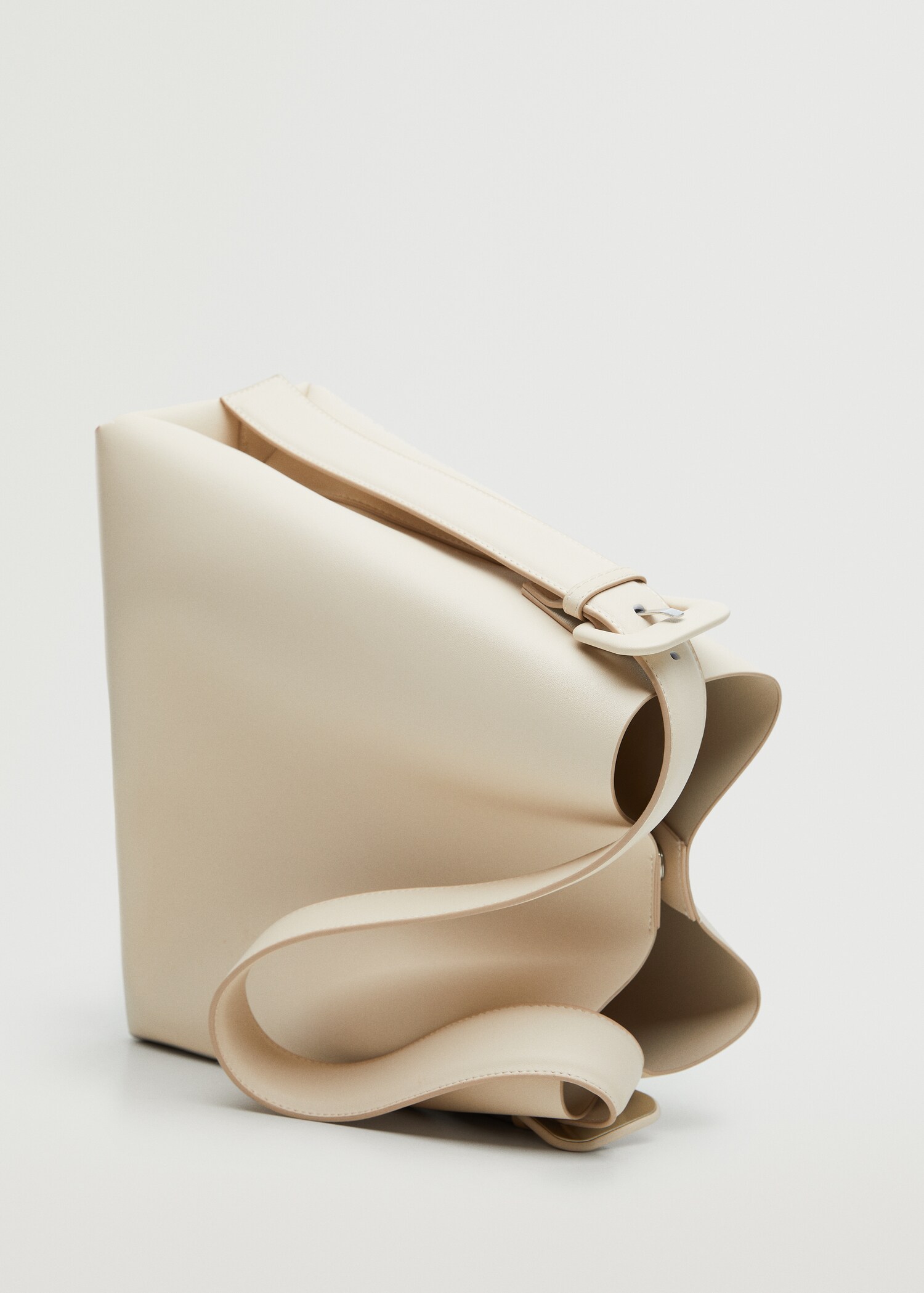 Shopper bag with buckle - Medium plane