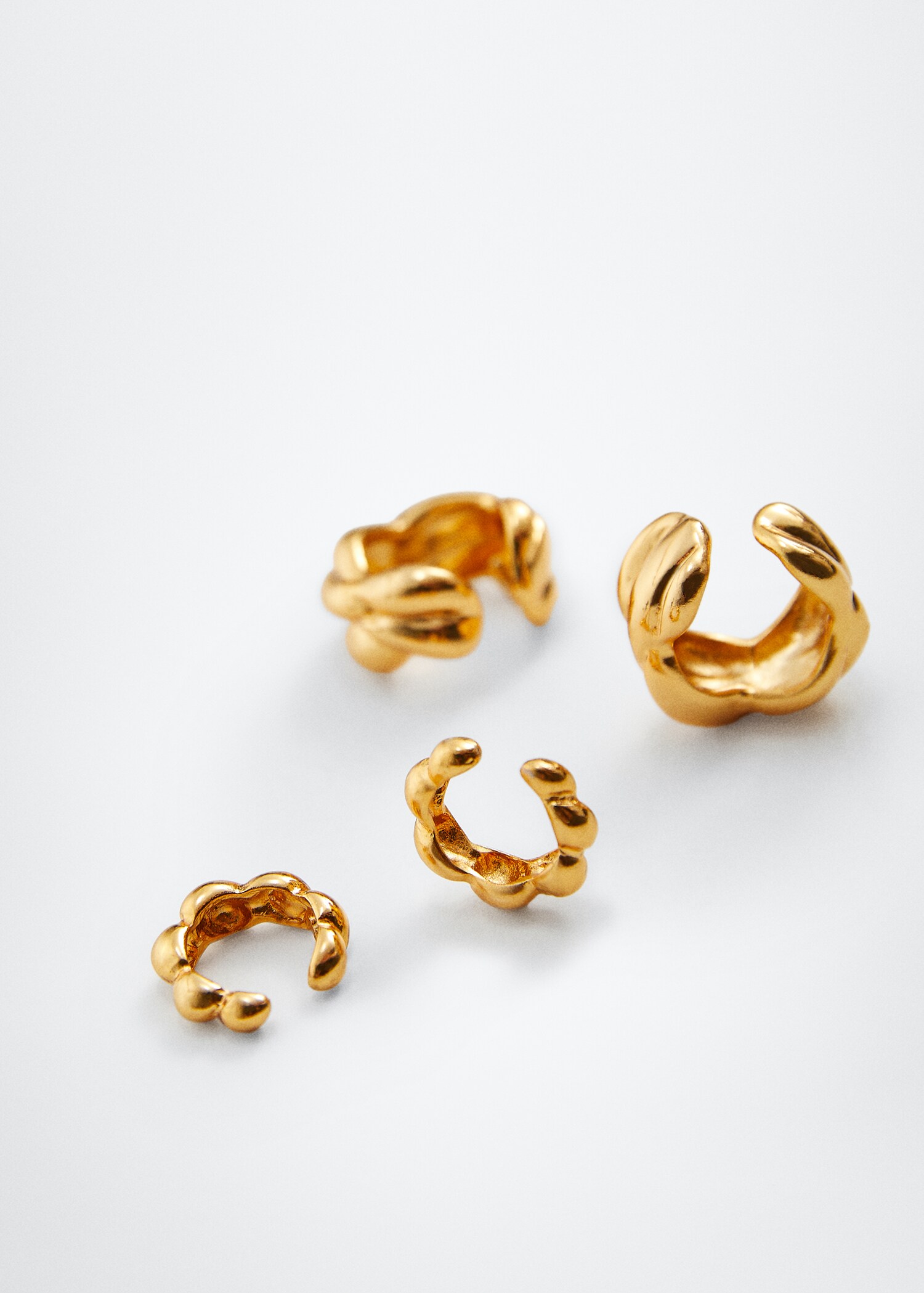 Ear cuff and earring set - Medium plane