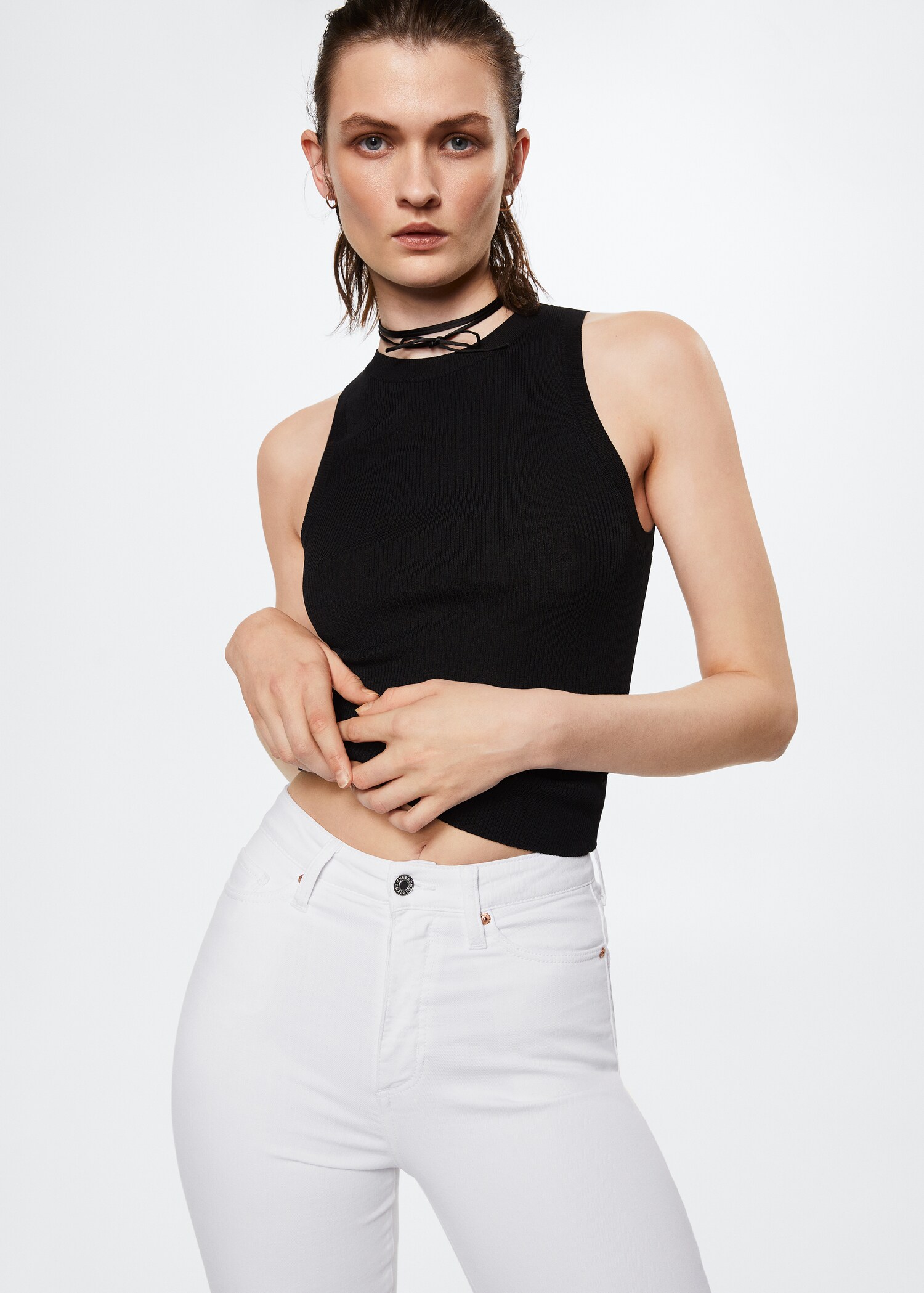 High-waist skinny jeans - Detail van het artikel 1