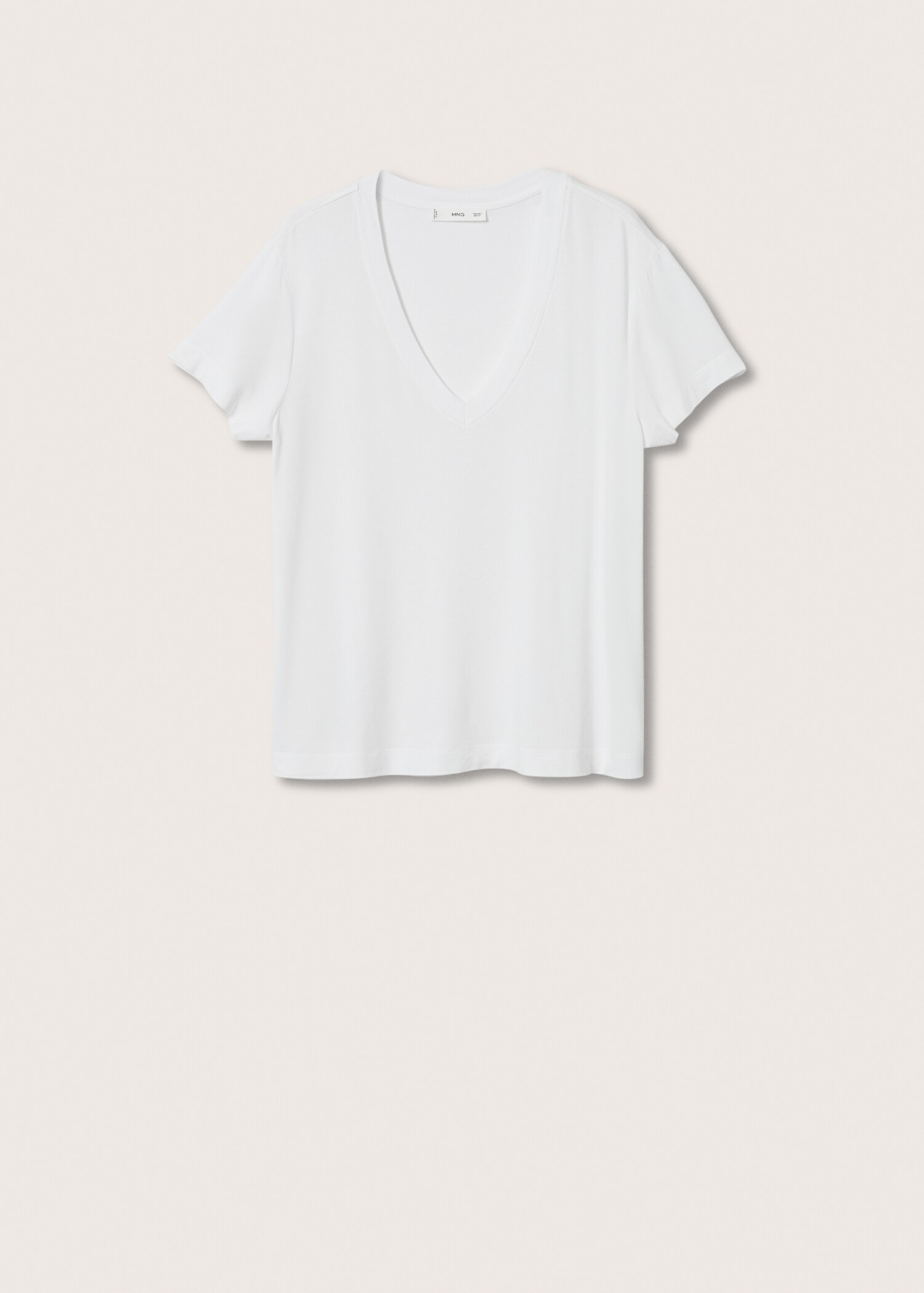 Soepelvallend T-shirt met V-hals - Artikel zonder model
