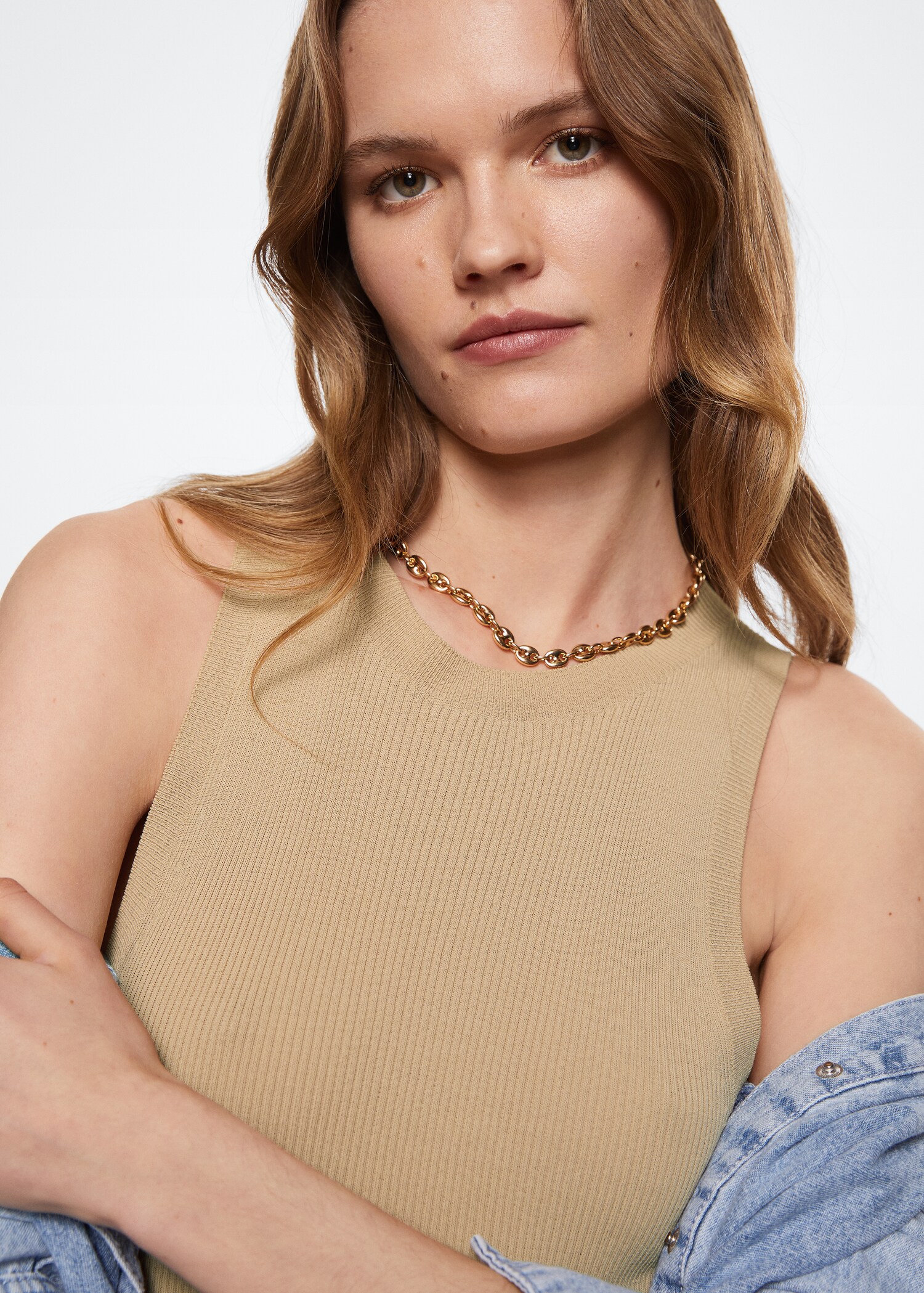 Ribbed knit top - Details of the article 1