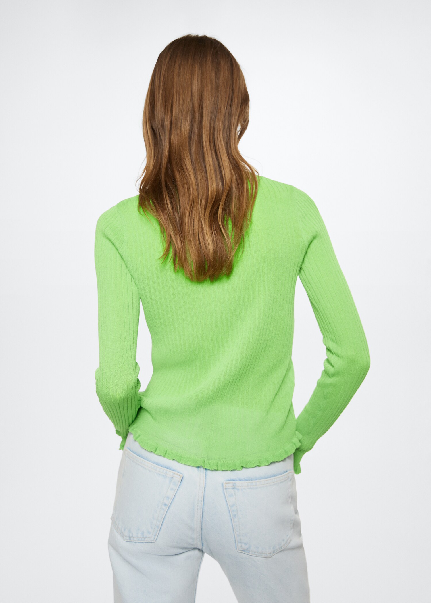 Cardigan maille côtelée - Verso de l’article