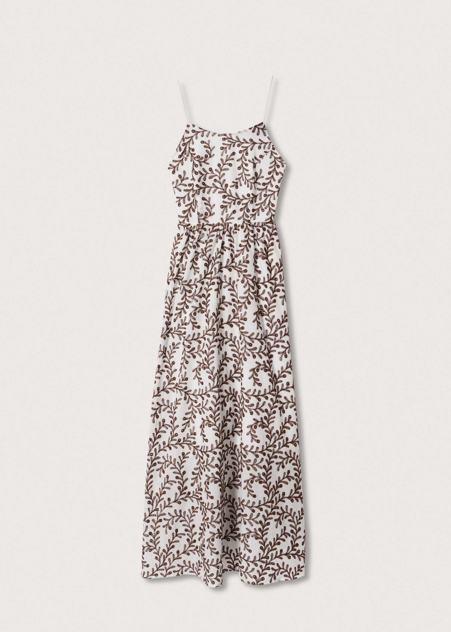 Embroidered open back dress - Article without model