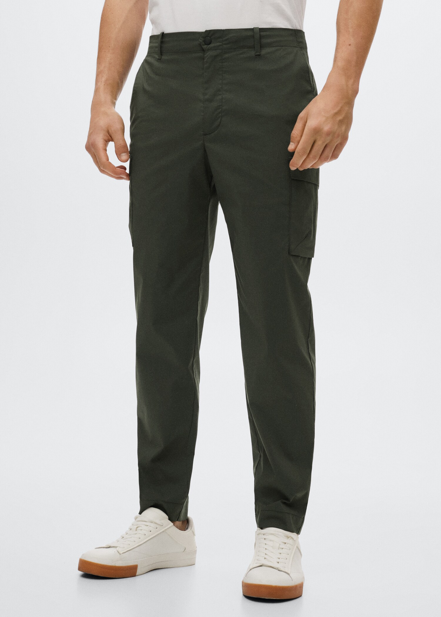 Cotton cargo trousers - Medium plane
