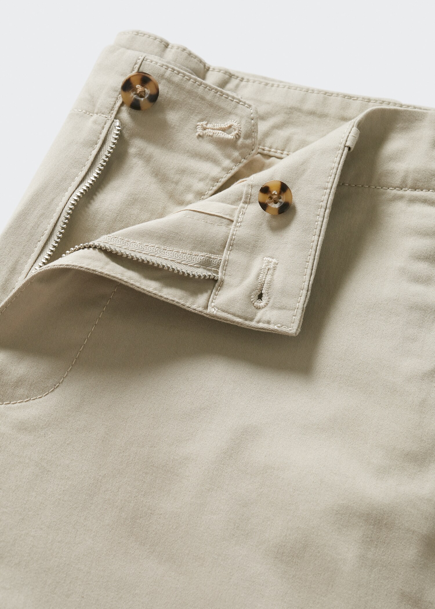 Slim-fit chino cotton bermuda shorts - Details of the article 8