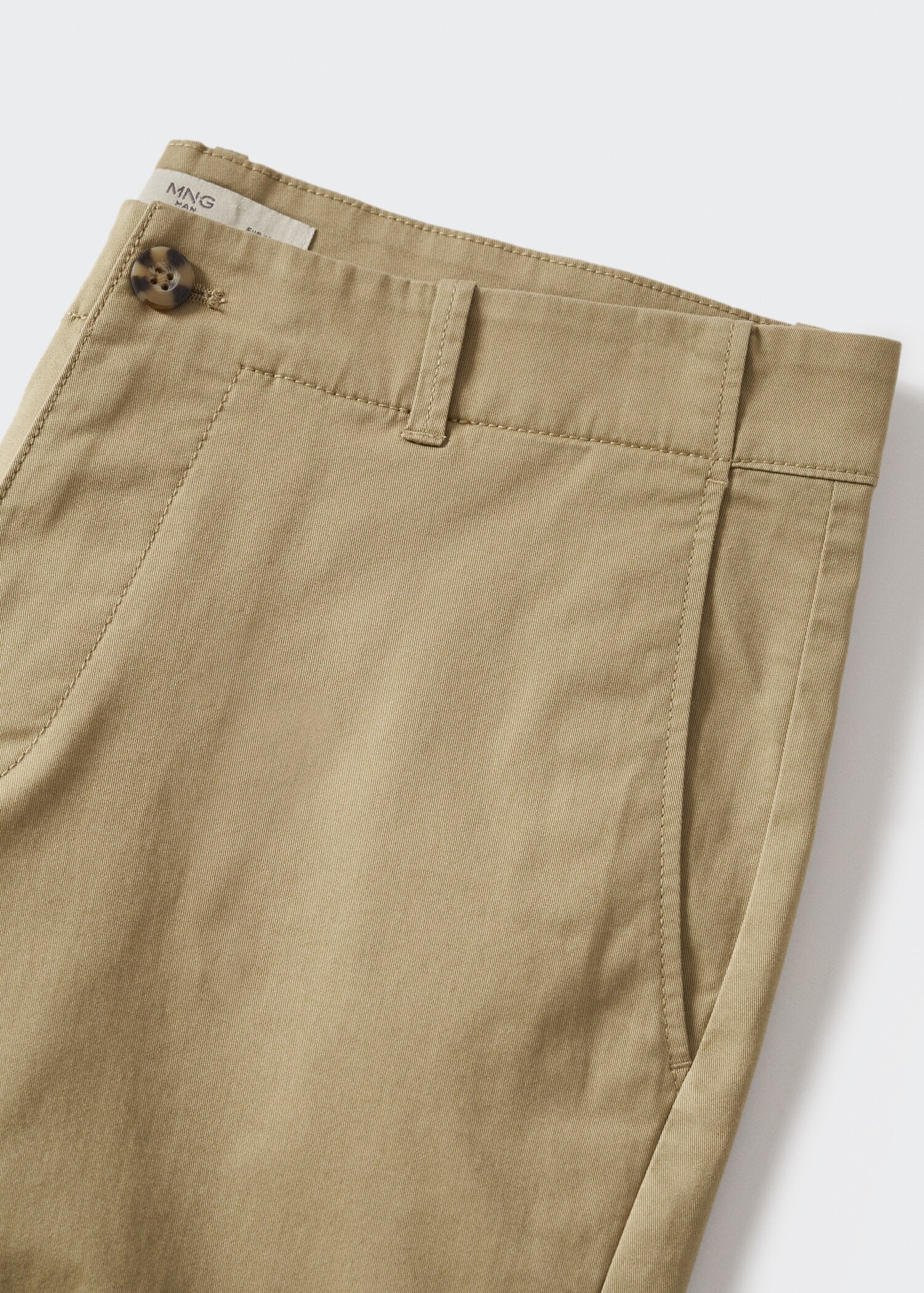 Slim-fit chino cotton bermuda shorts - Details of the article 8