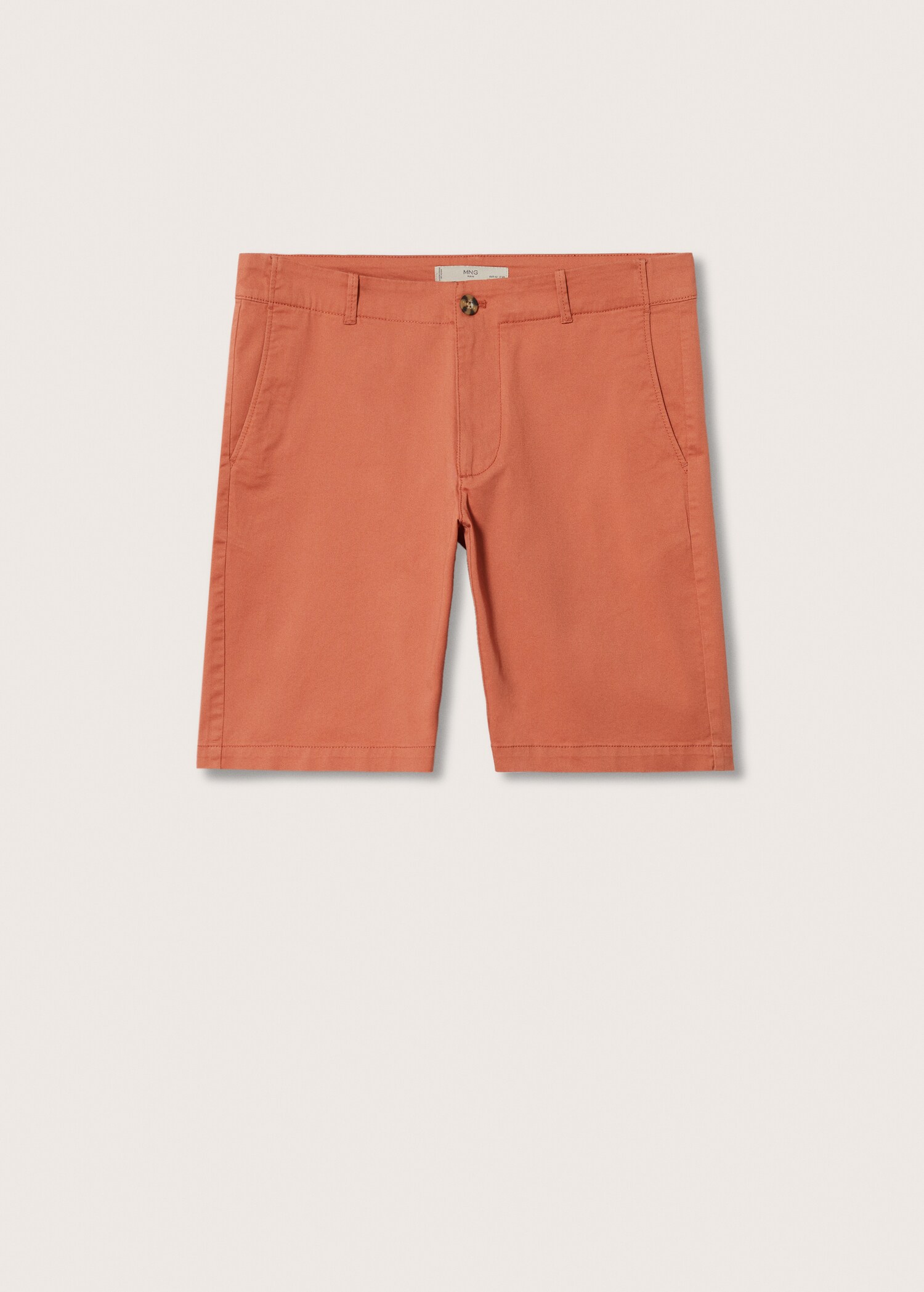 Slim-fit chino cotton bermuda shorts - Article without model