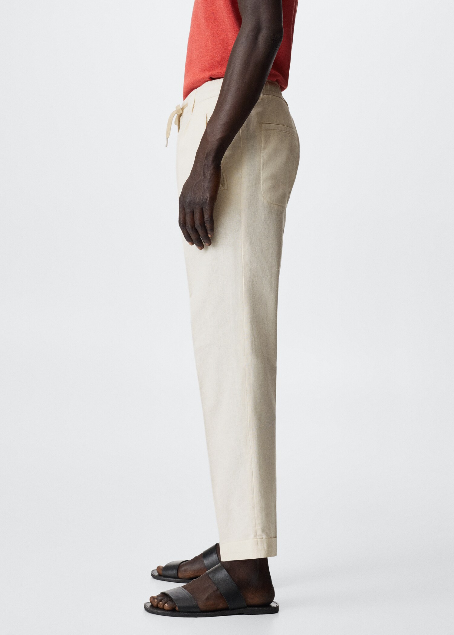 Relaxed linen trousers - Details of the article 2