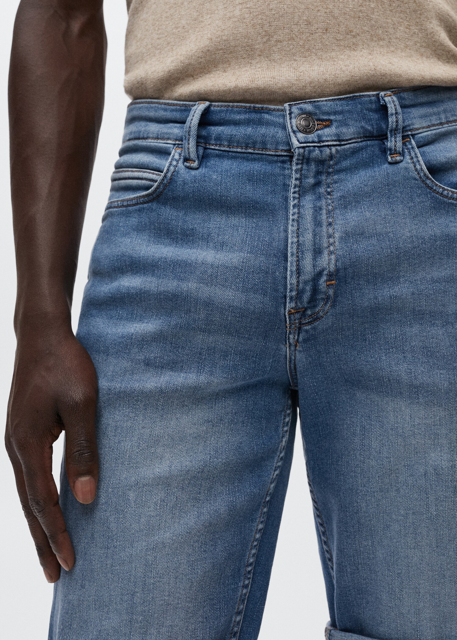 Calções de ganga slim fit - Pormenor do artigo 1