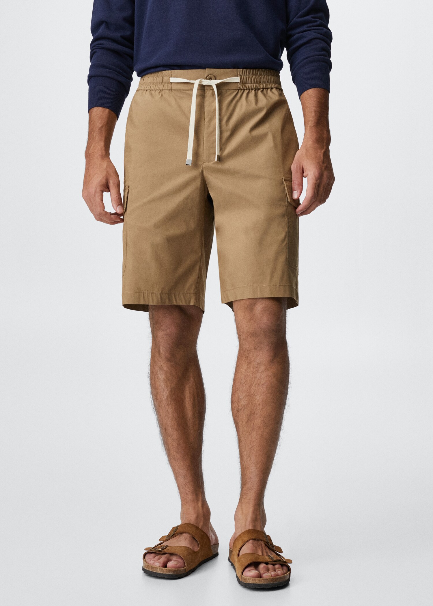 Cargo-Bermudashorts mit Kordelzug - Mittlere Ansicht
