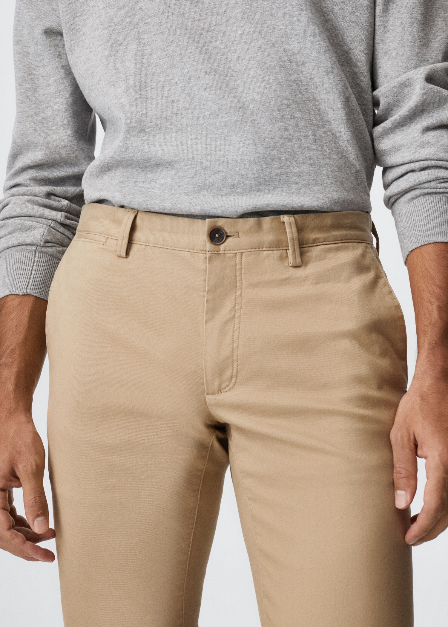 Slim fit serge chino trousers - Детальніше про товар 1
