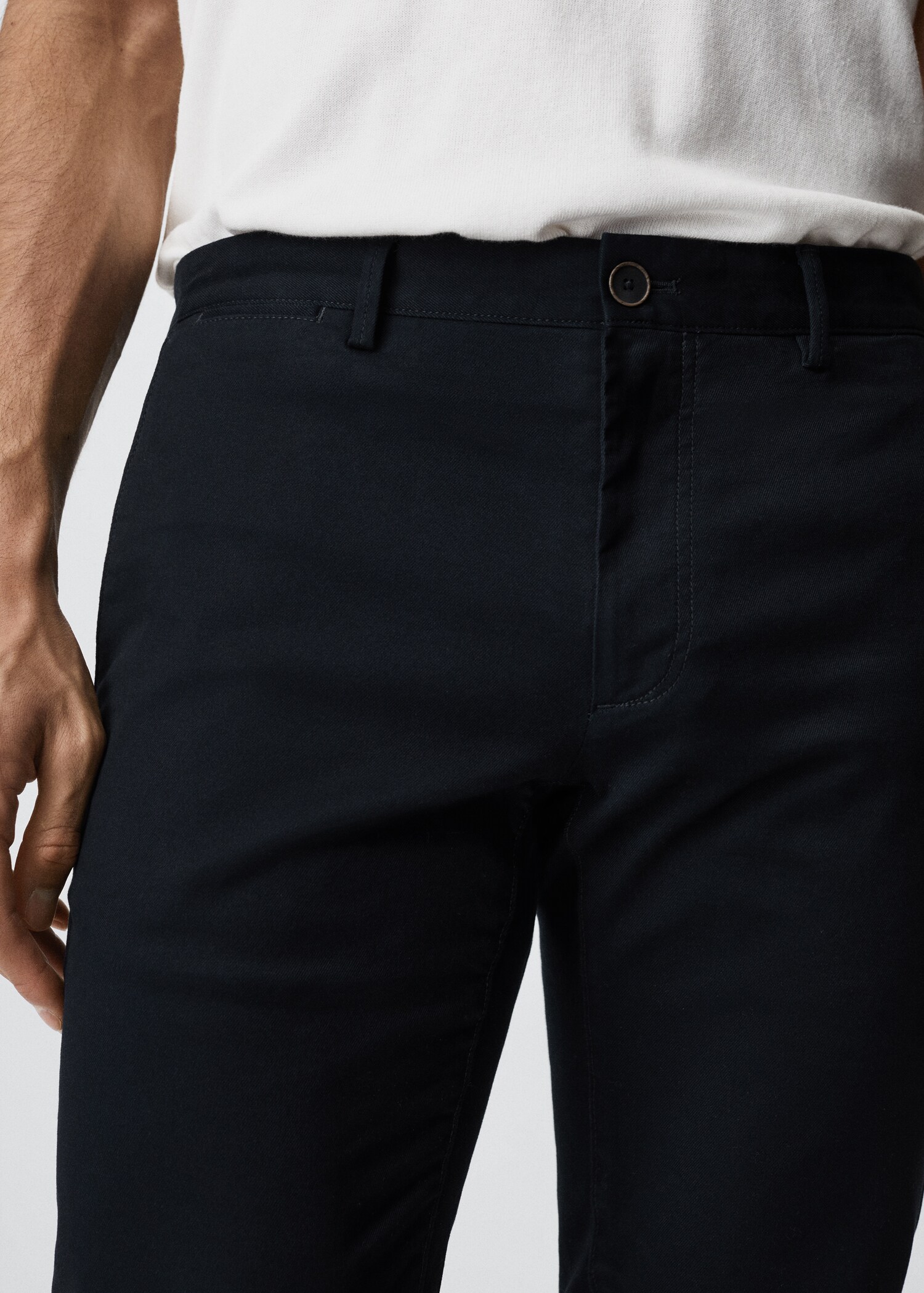 Slim fit serge chino trousers - Детальніше про товар 1