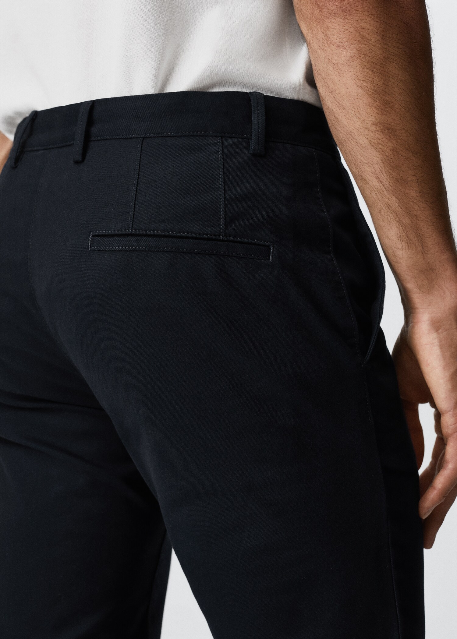Slim fit serge chino trousers - Детальніше про товар 3