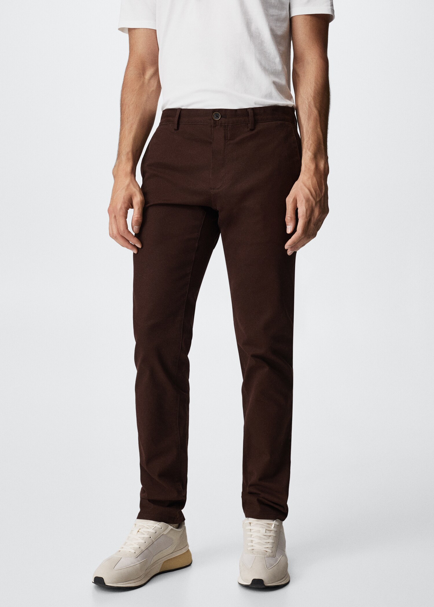 Pantalon chino slim fit serge - Plan moyen