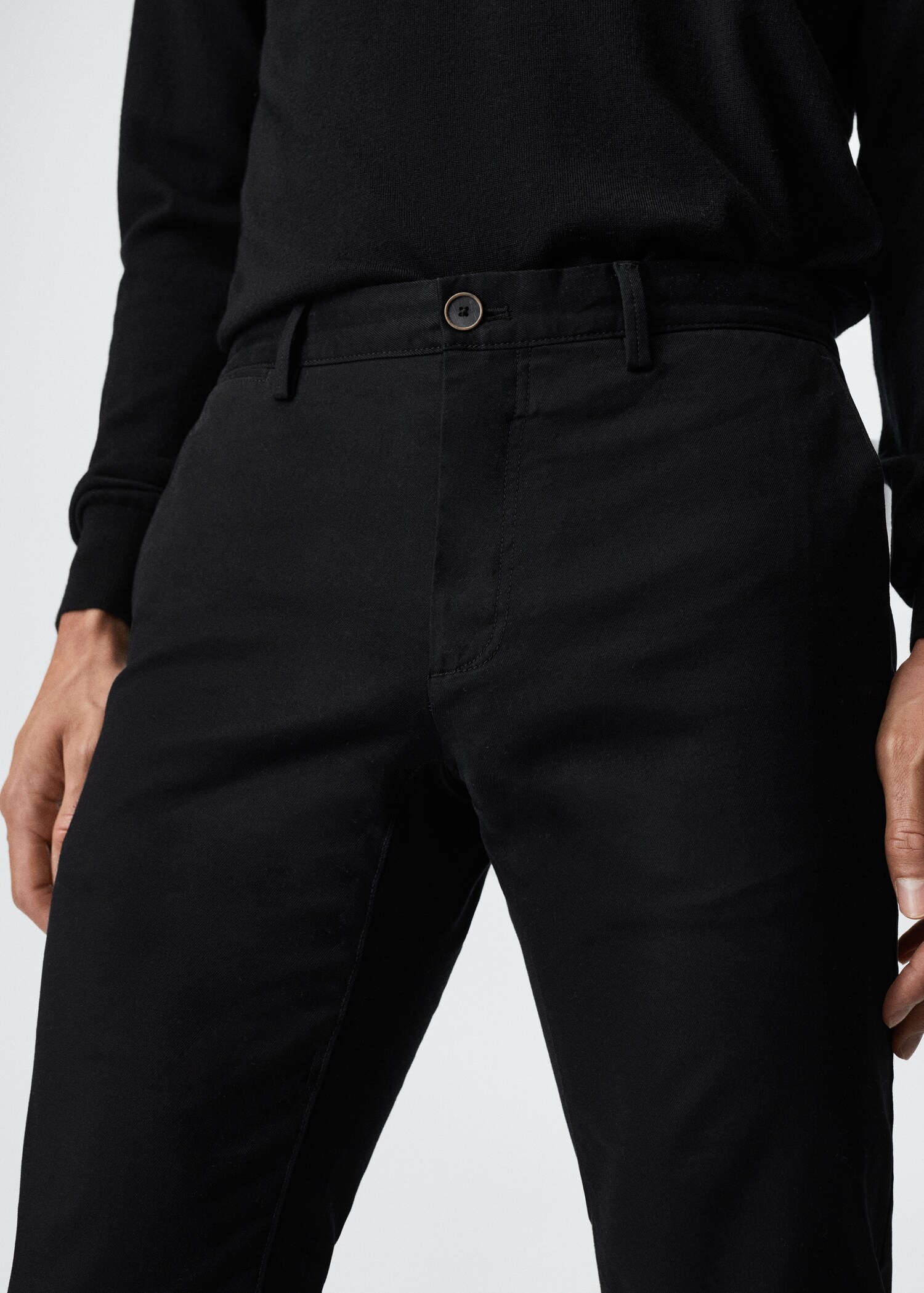 Slim fit serge chino trousers - Детальніше про товар 1