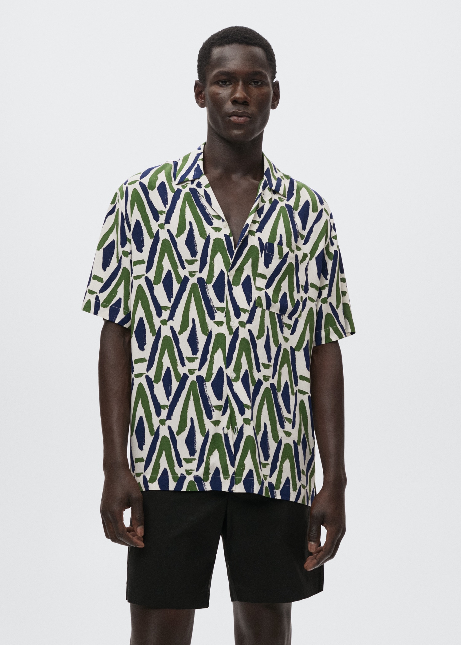 Printed flowy shirt - Medium plane