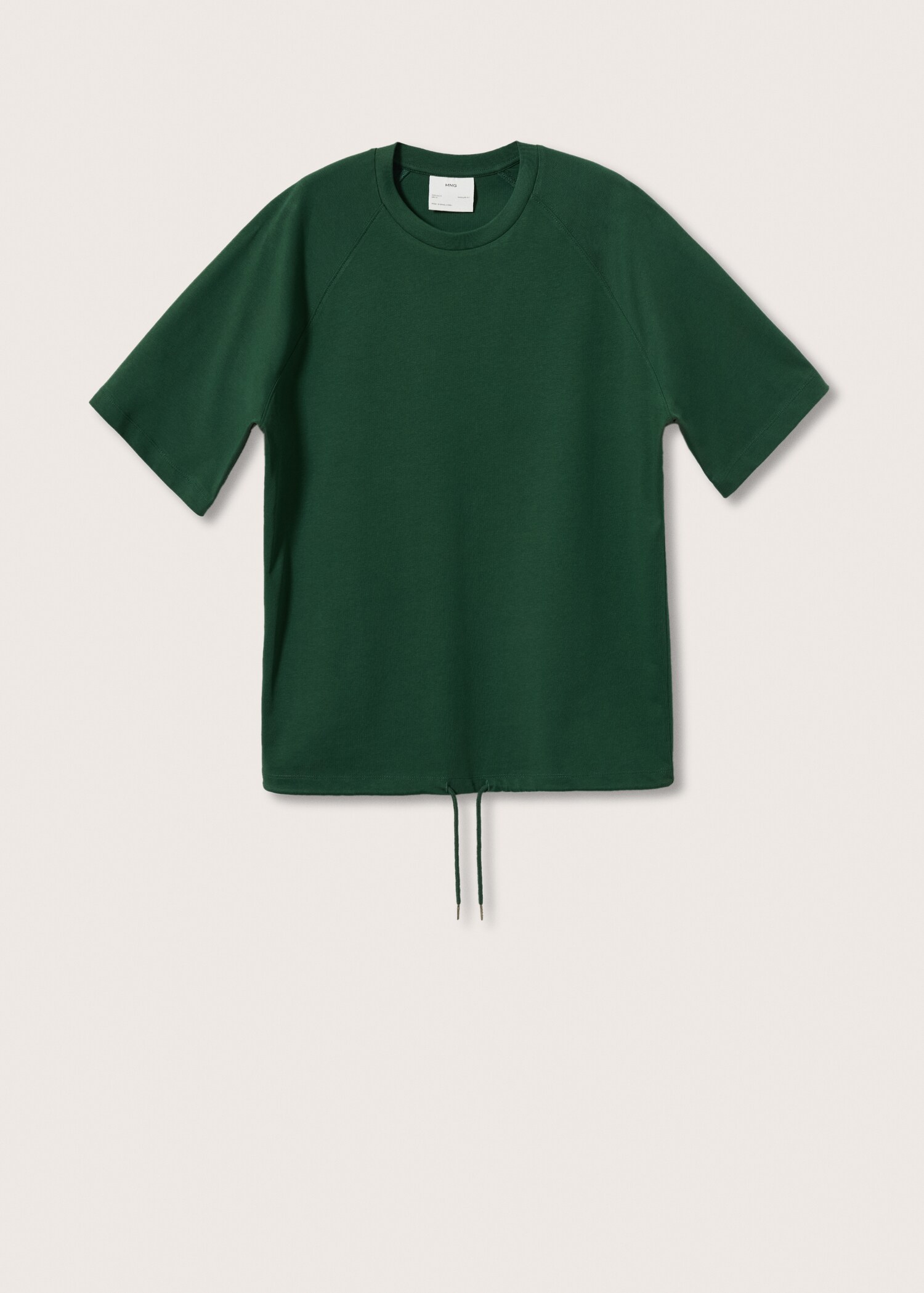 Drawstring cotton t-shirt - Article without model