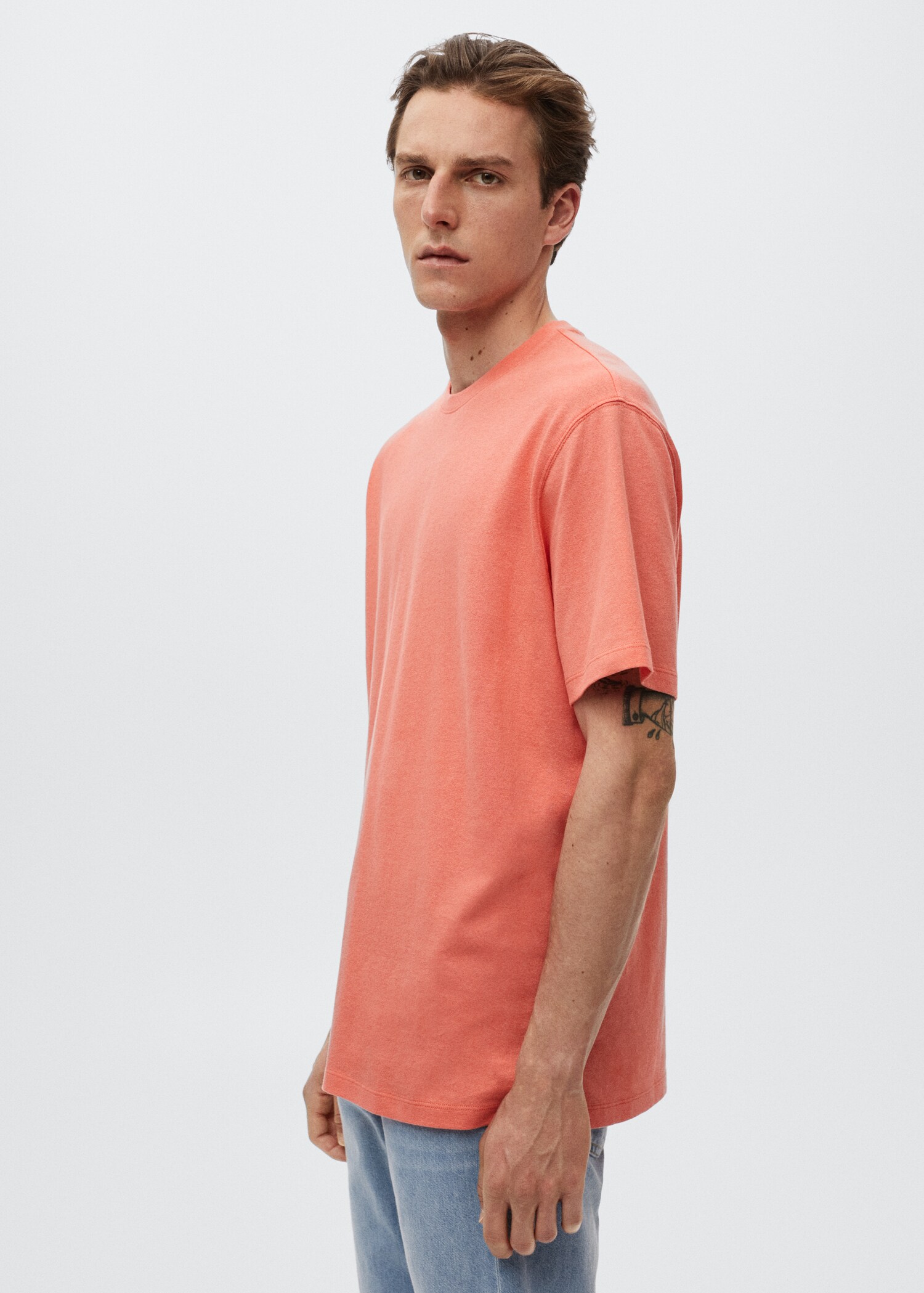 T-Shirt aus Leinen-Baumwoll-Mix - Detail des Artikels 2