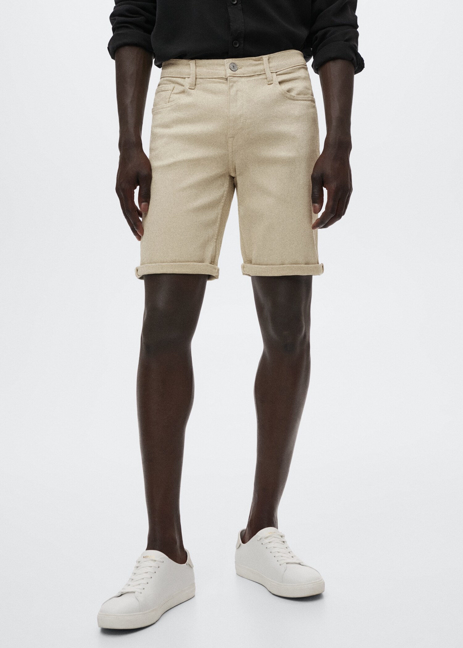 Bermuda en jean coton stretch - Plan moyen