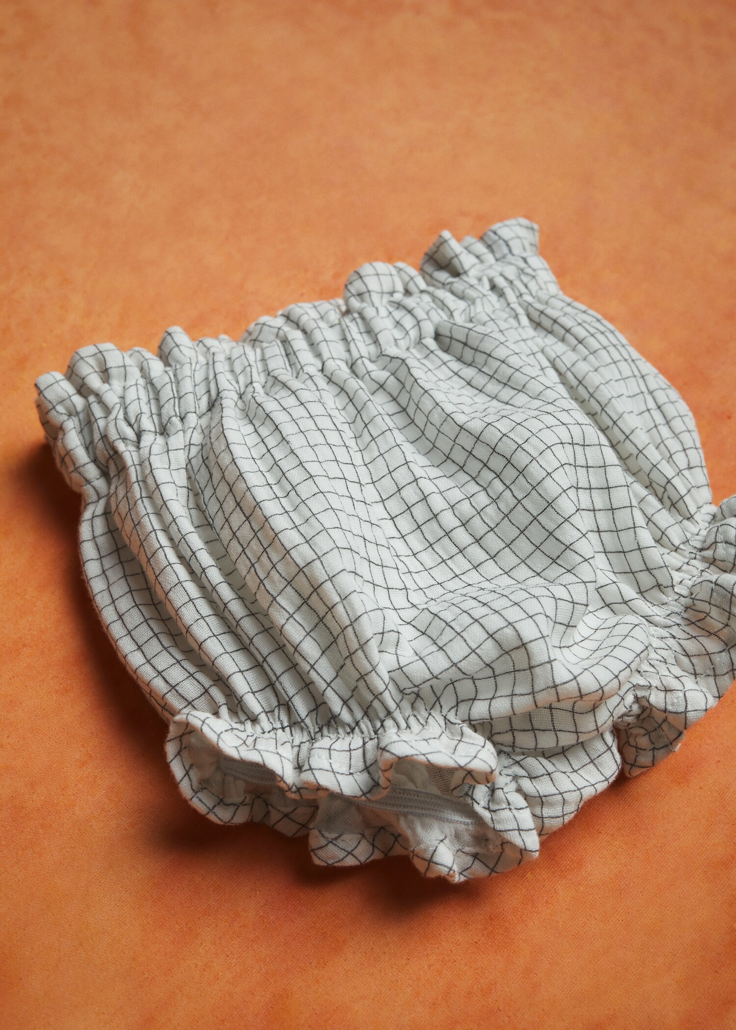 checked cotton shorts - تفاصيل المنتج 6