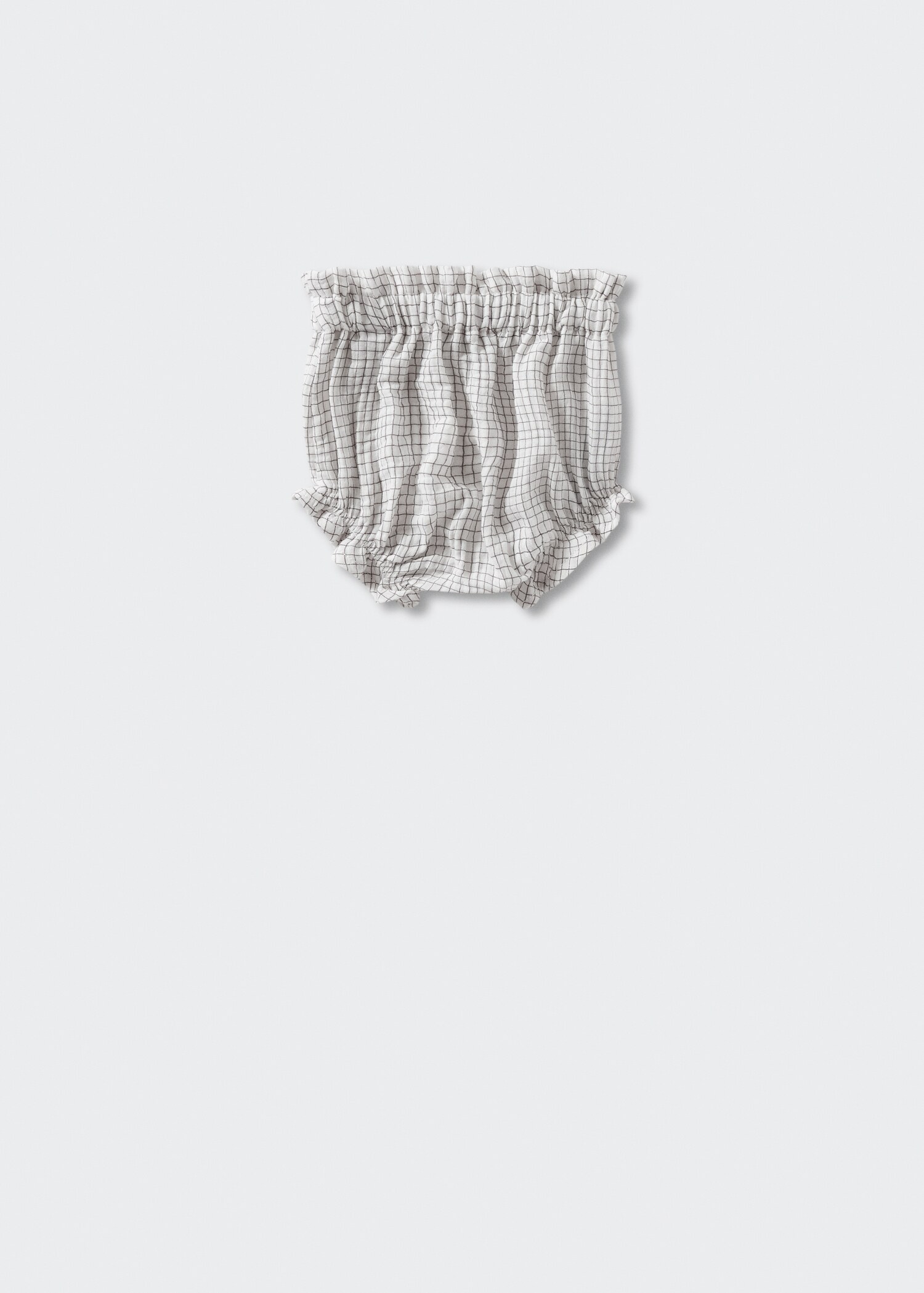 checked cotton shorts - الجهة الخلفية للمنتج