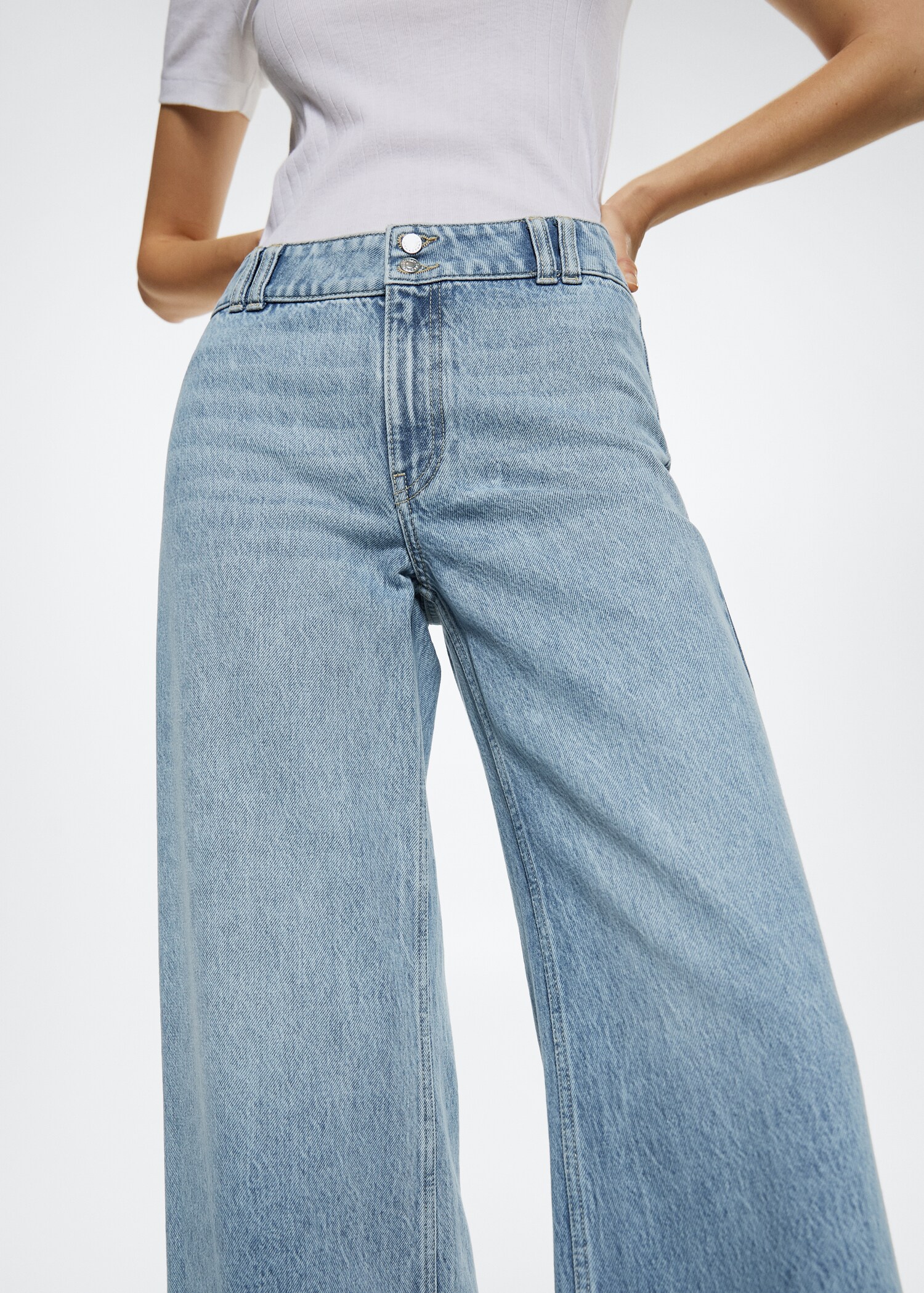 Jeans vita media Wideleg - Piano medio