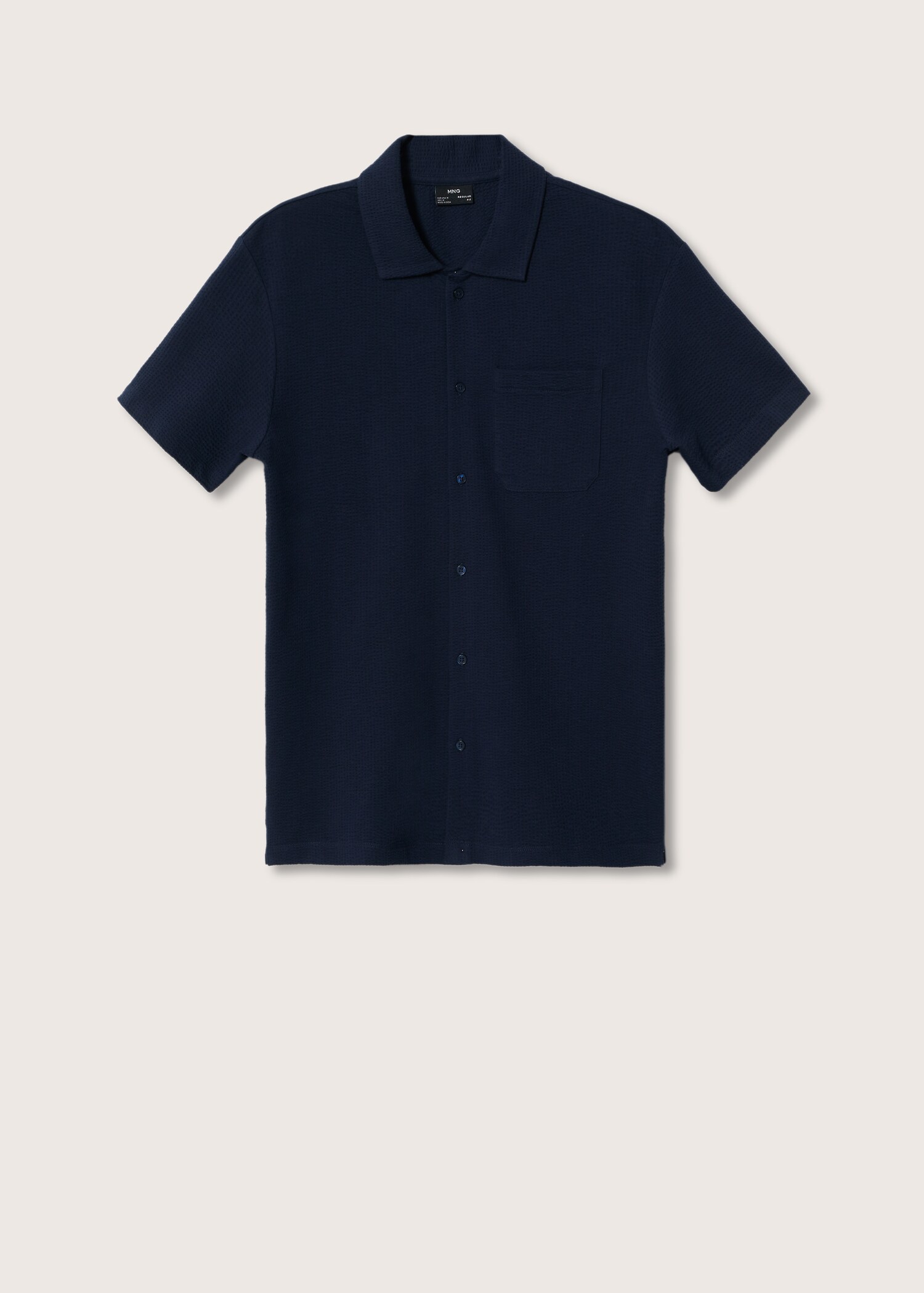 Cotton seersucker shirt - Article without model